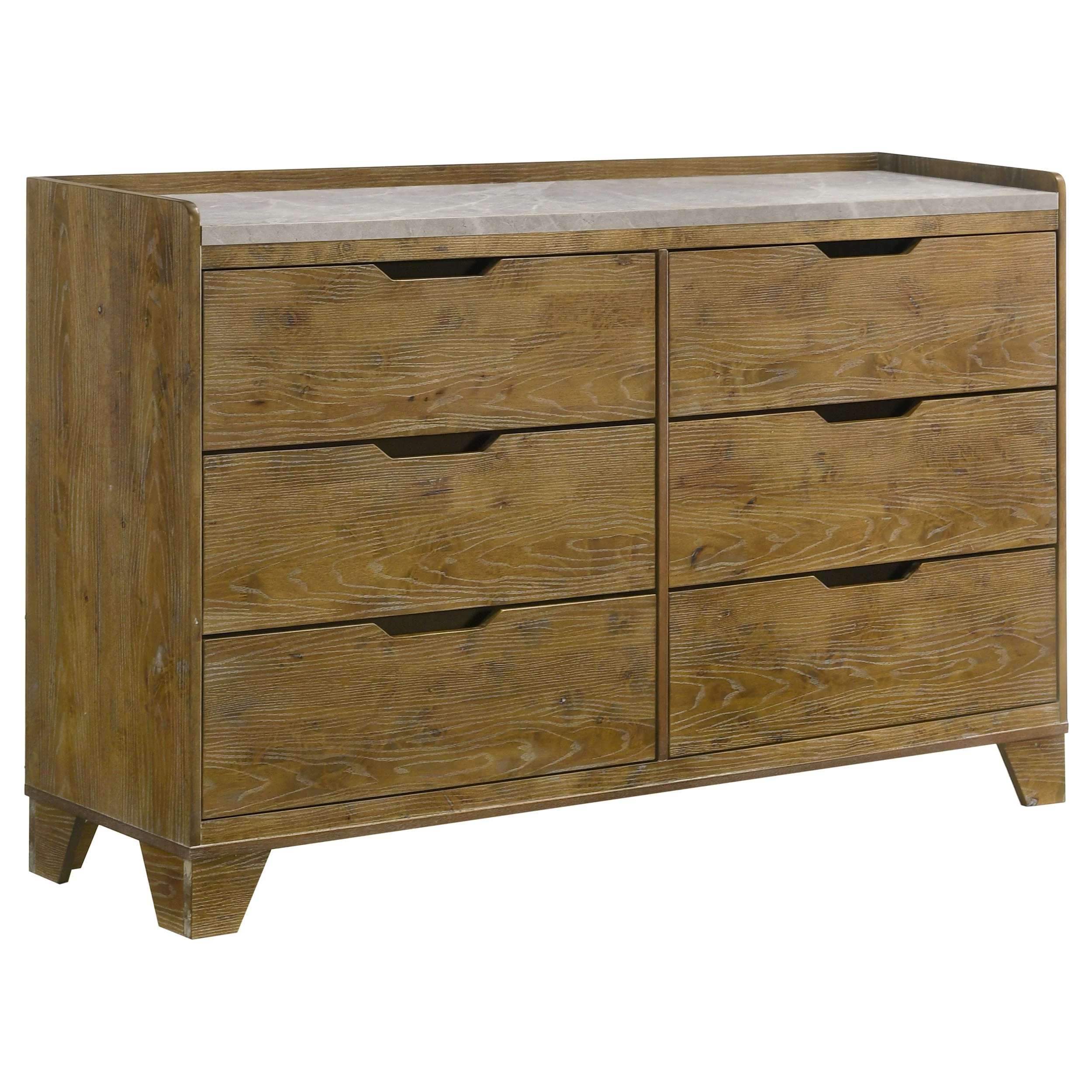 Henderson Medium Oak 4-piece Eastern King Bedroom Set - Image 7