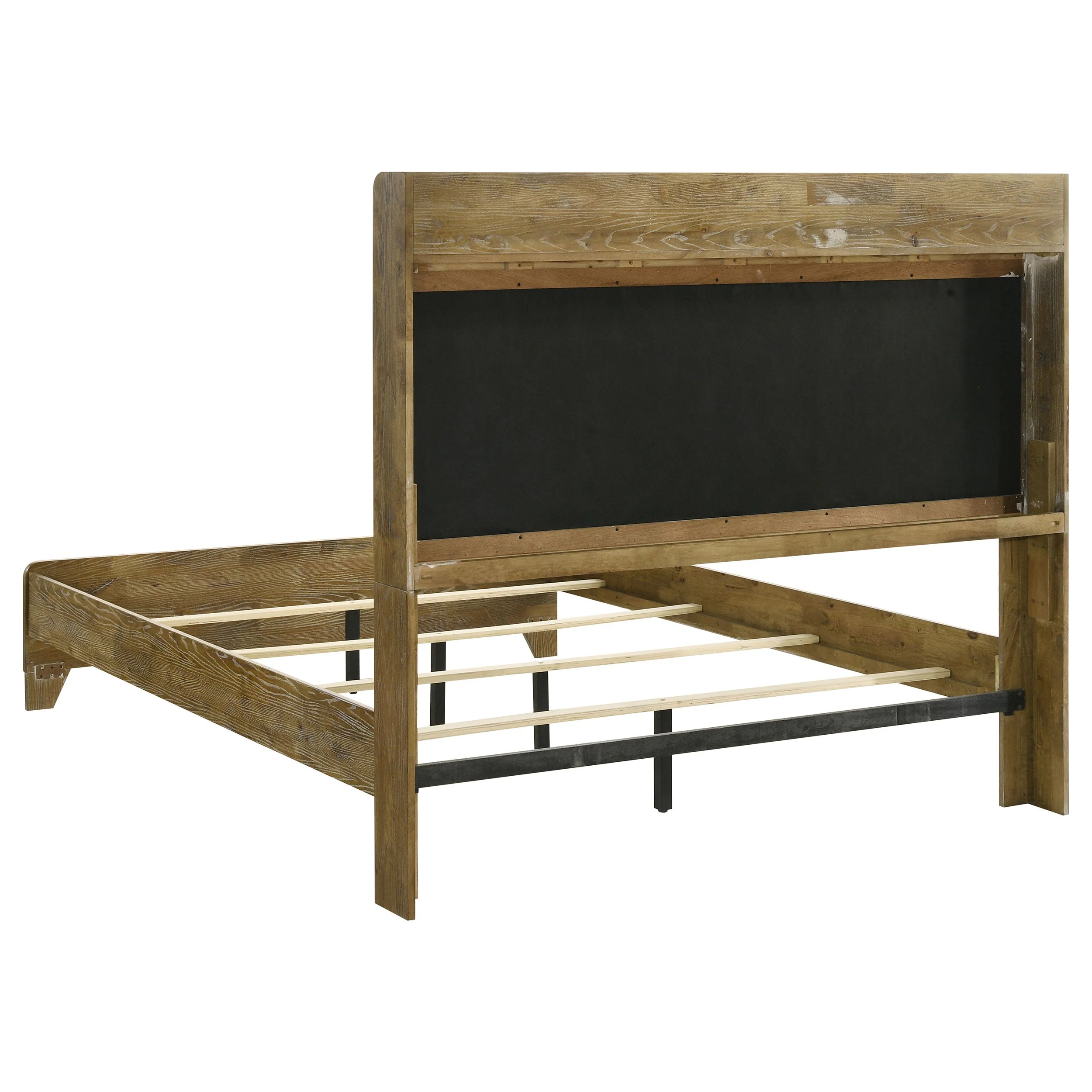 Henderson Medium Oak 57-inch Queen Bookcase Panel Bed - Image 5