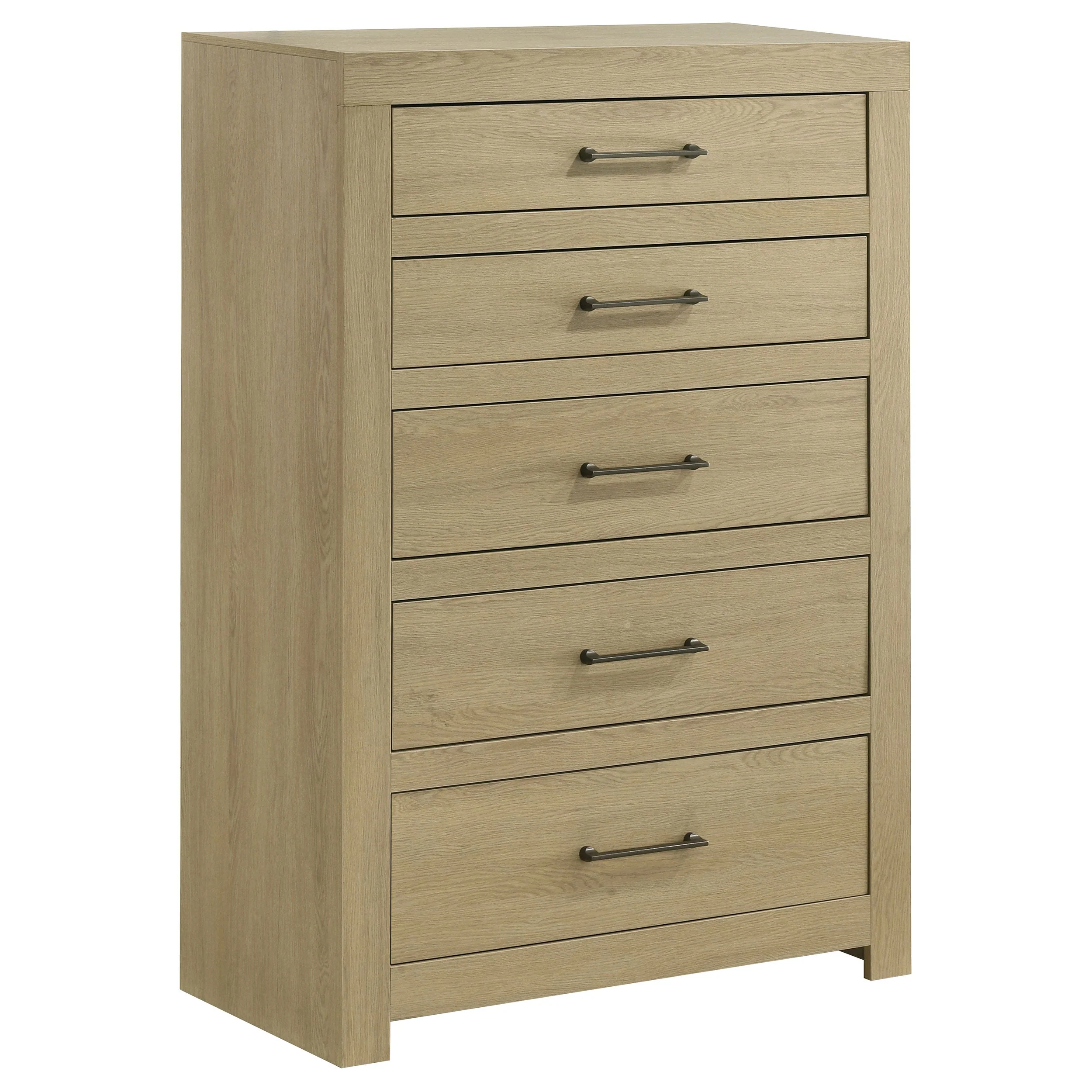 Hendricks Light Oak 5-piece California King Bedroom Set - Image 10