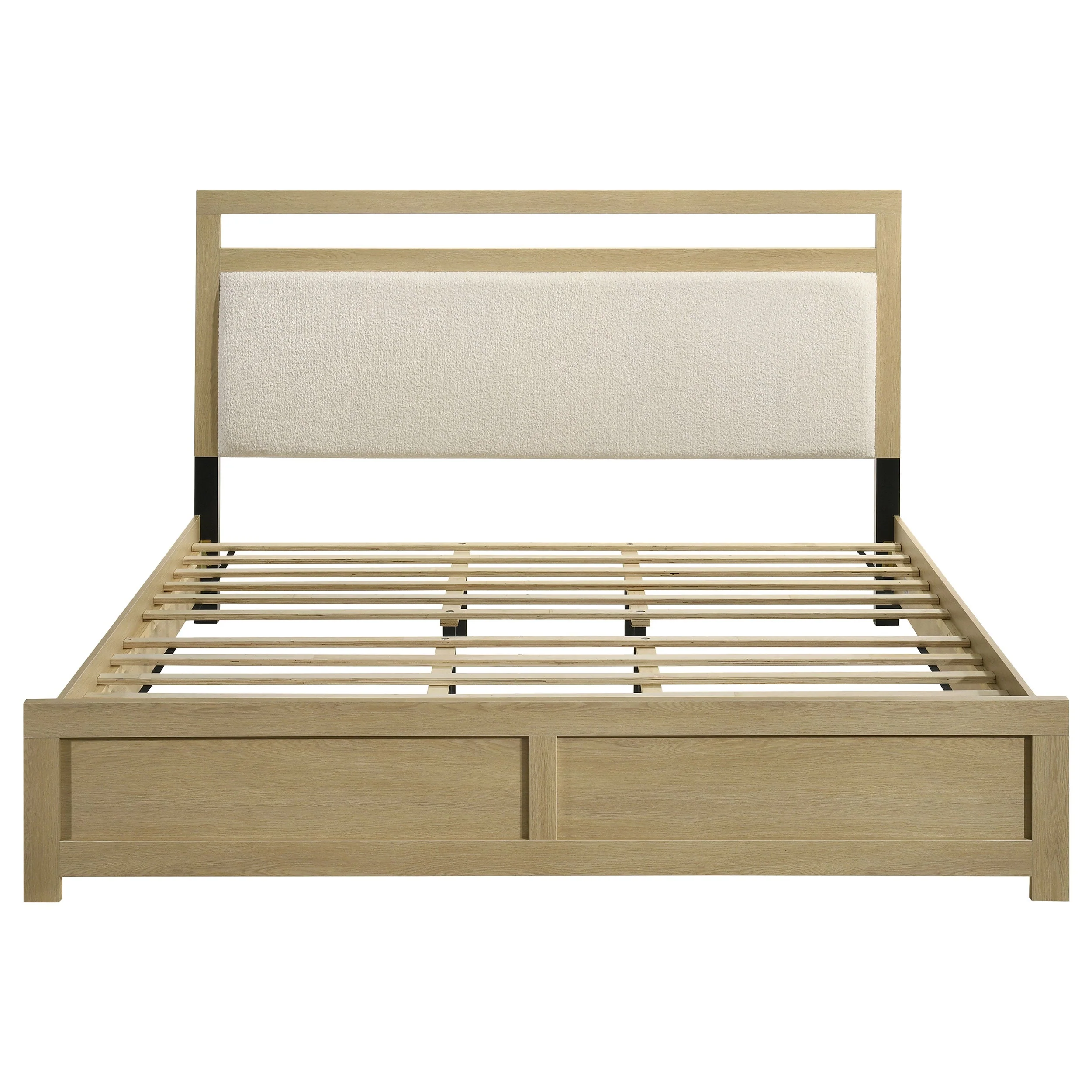 Hendricks Light Oak Eastern King Panel Headboard Platform Bed - Image 3