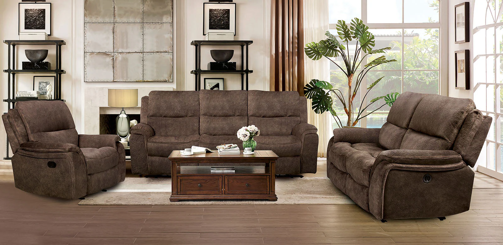 Henricus Dark Brown Sofa & Loveseat - Image 6