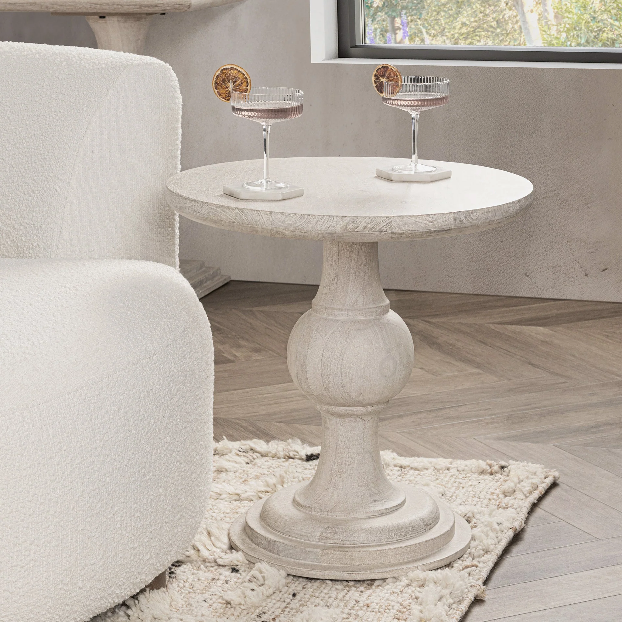 Hera End Table - Creamwood - Image 7