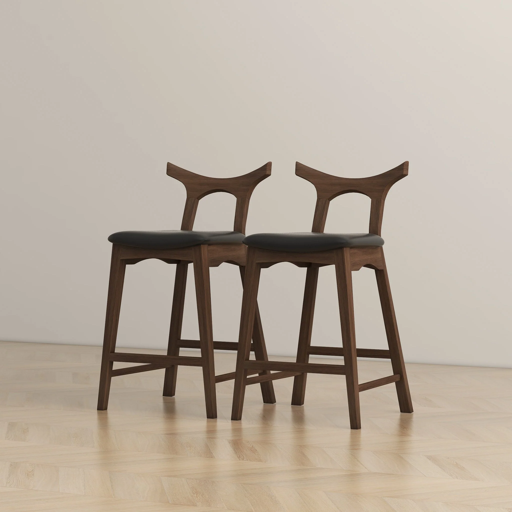 Hester Solid Wood Upholstered Square Bar Chair (Set Of 2) - Image 5