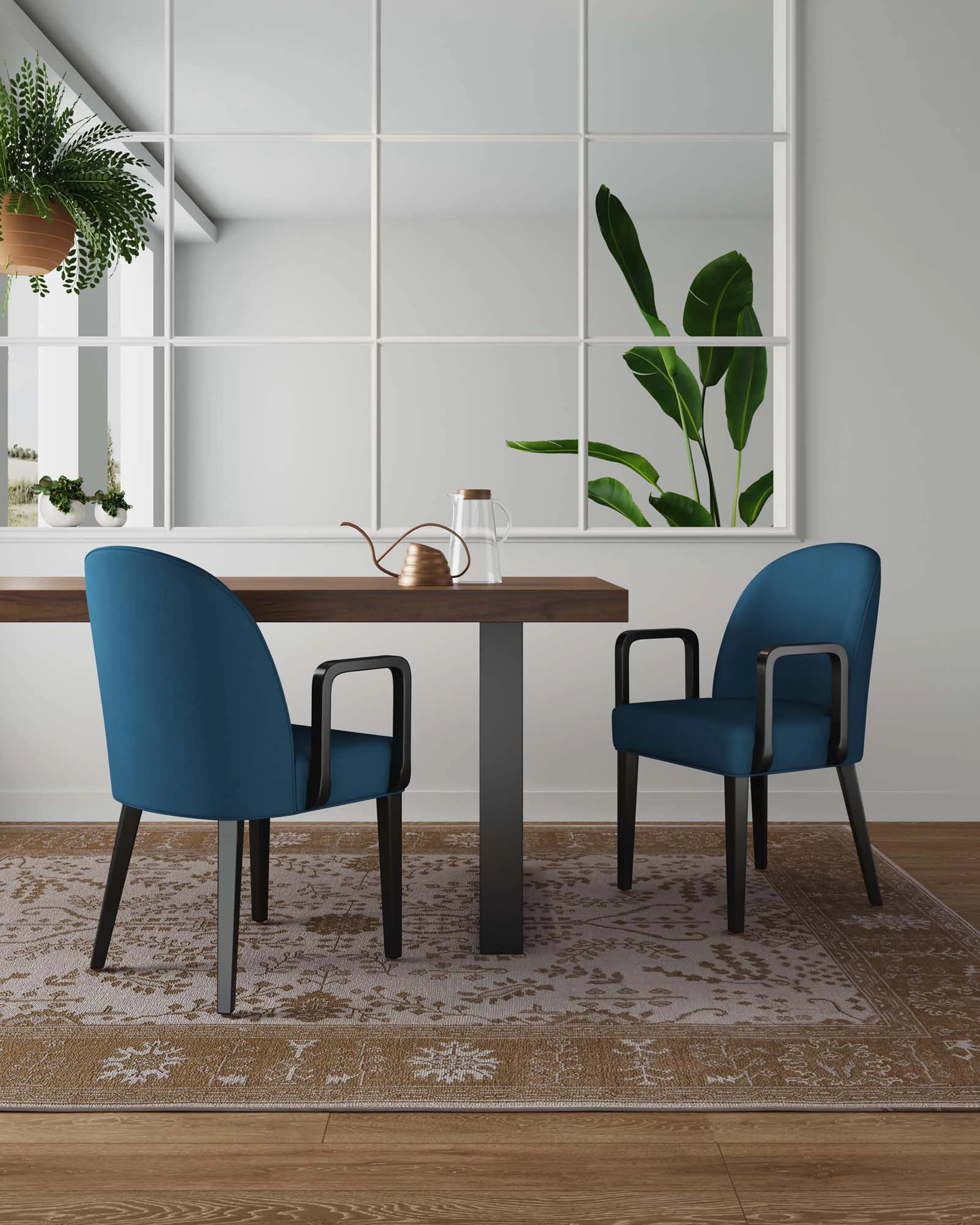 Hillman Dining Arm Chair (set of 2) in Blue - Image 2