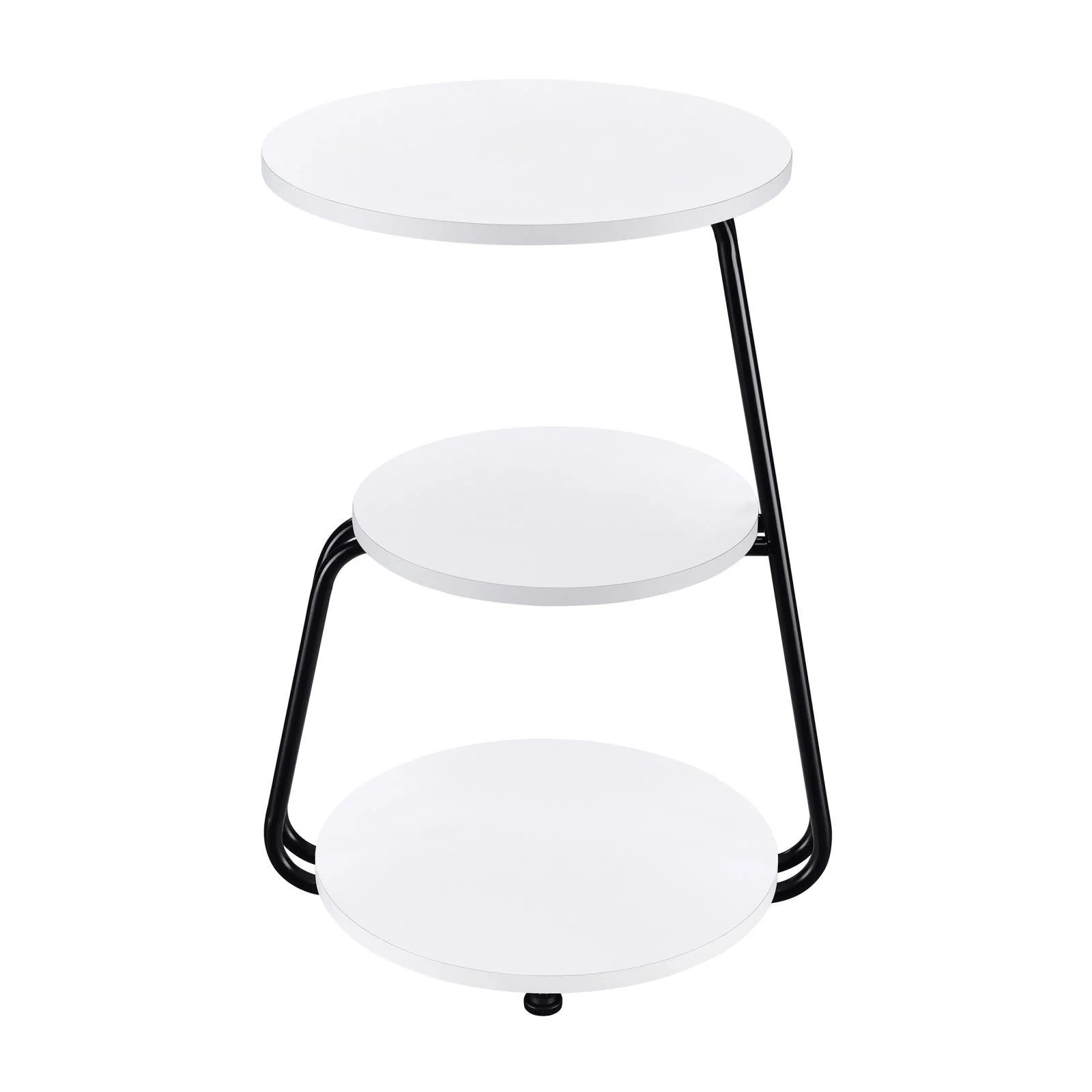 Hilly White and Black 3-tier Round Side Table - Image 3