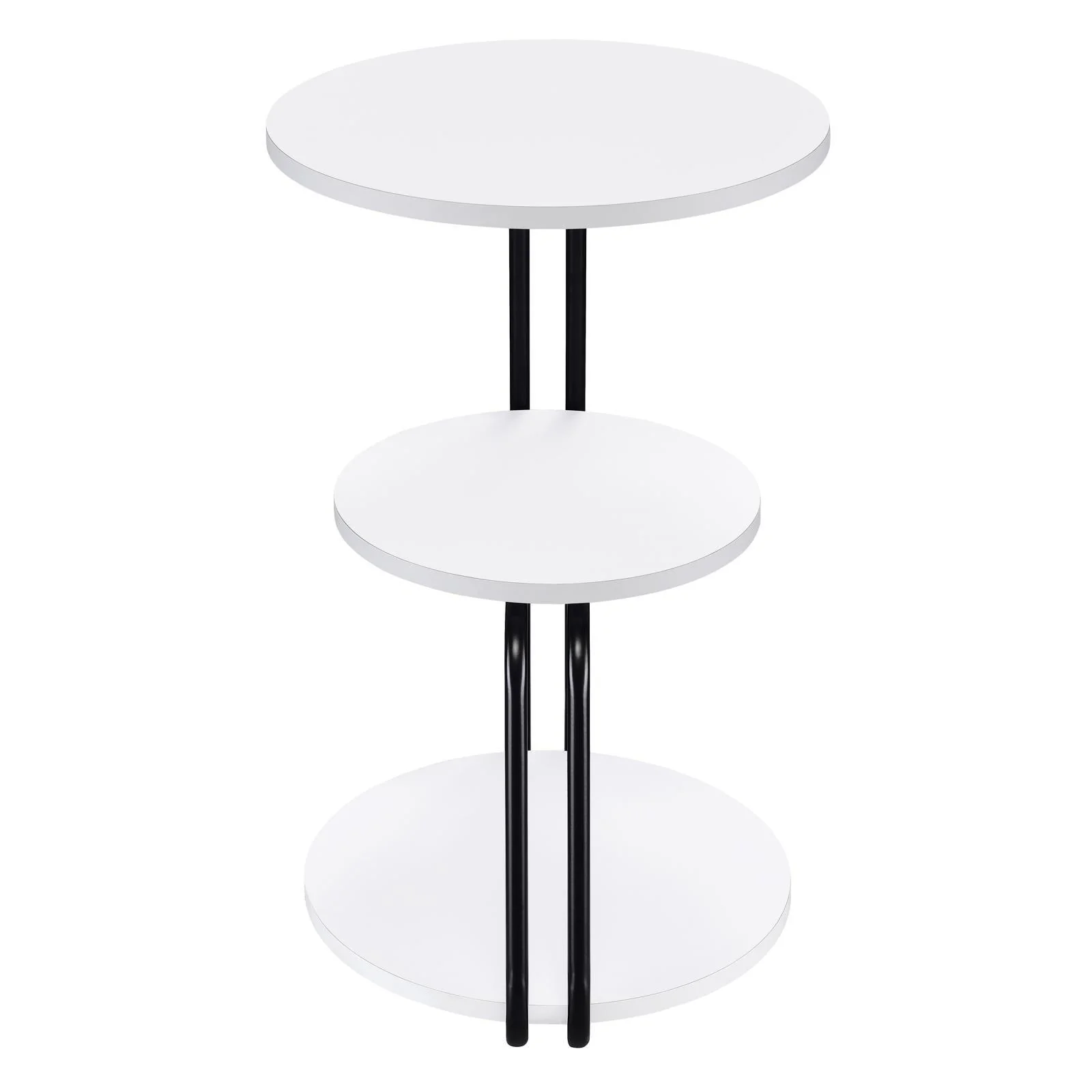 Hilly White and Black 3-tier Round Side Table - Image 9