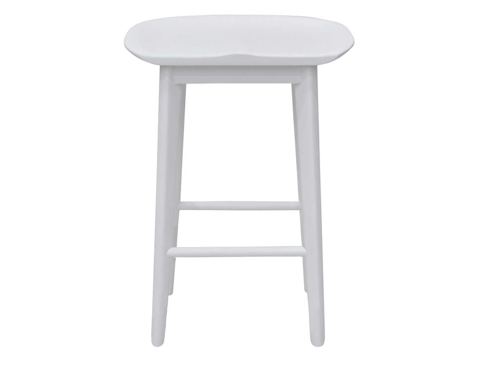 Hilton 24″ Backless Counter Stool, White - Image 2