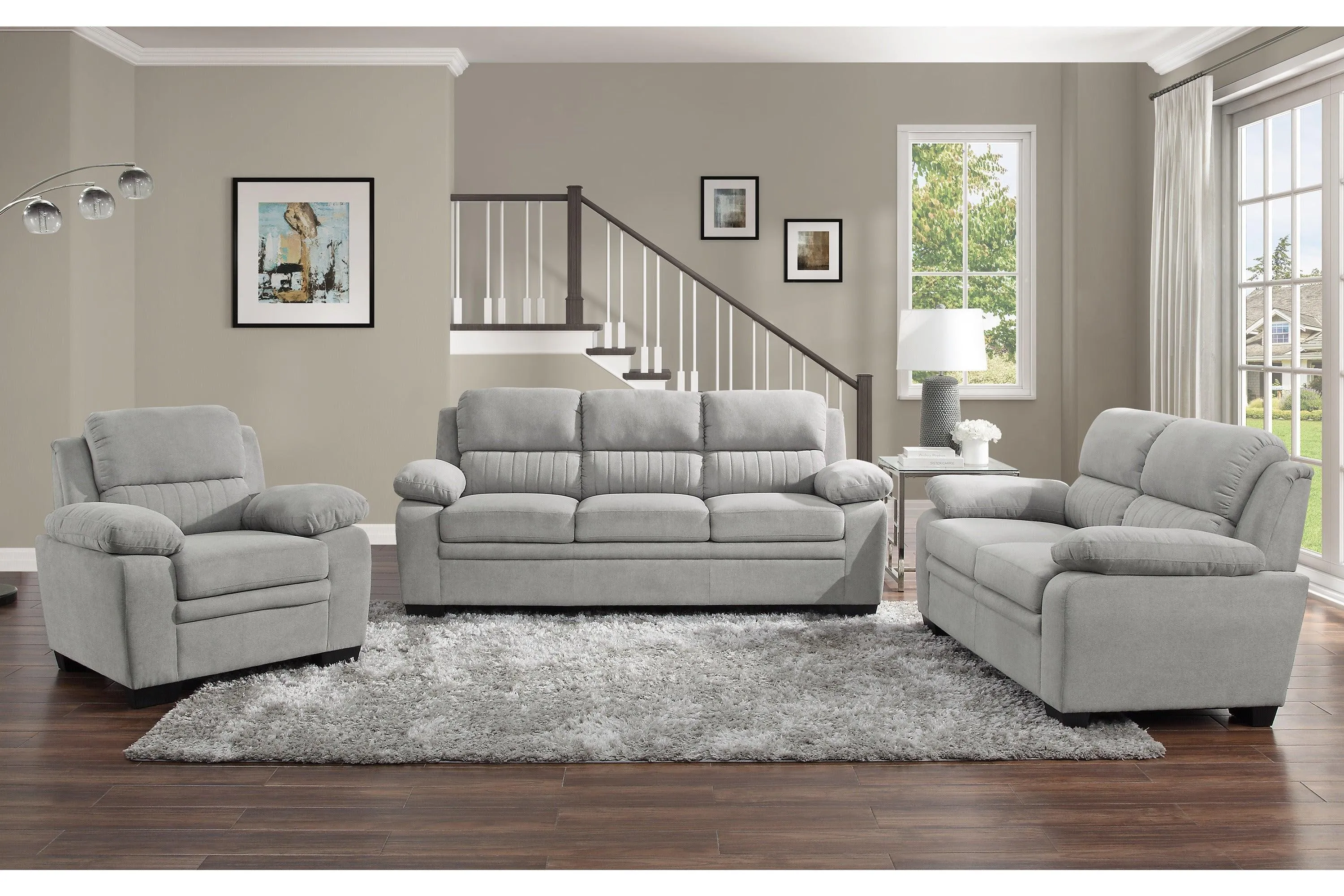 Holleman Gray Sofa - Image 6