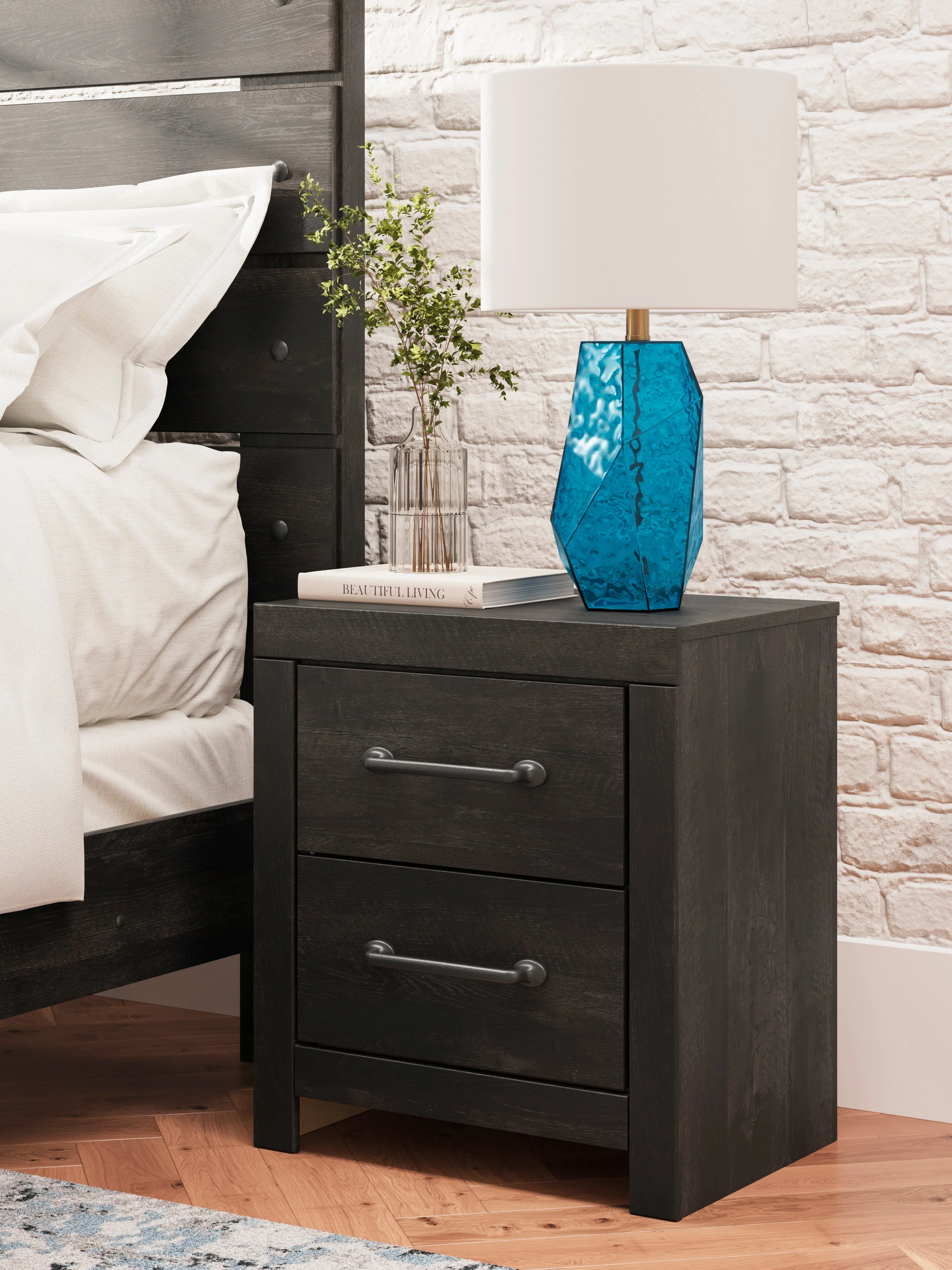 Hollivern Dark Gray Storage Panel Bedroom Set with 2 One-Side Drawers - Image 11