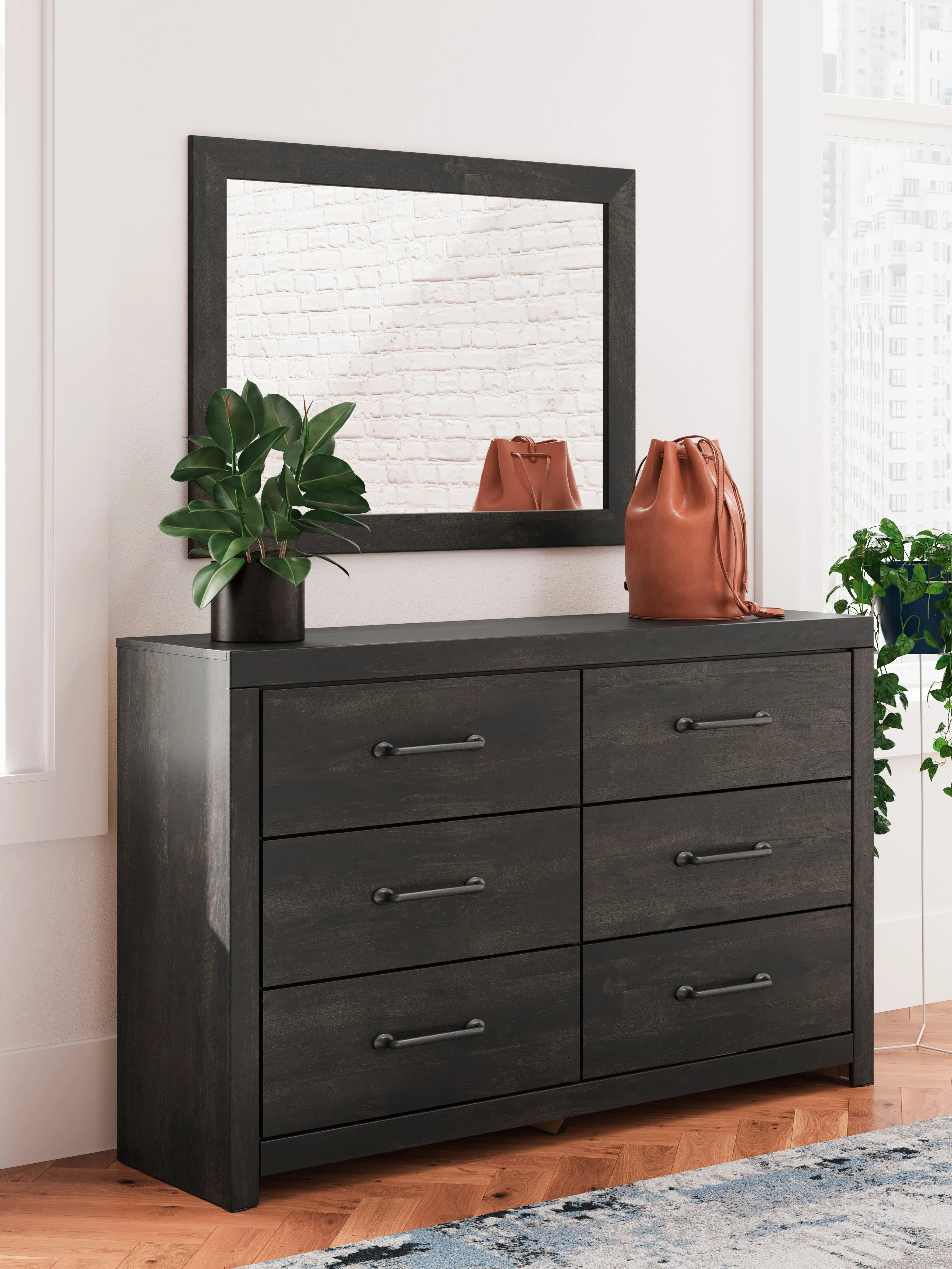 Hollivern Dark Gray Storage Panel Bedroom Set with 2 One-Side Drawers - Image 21