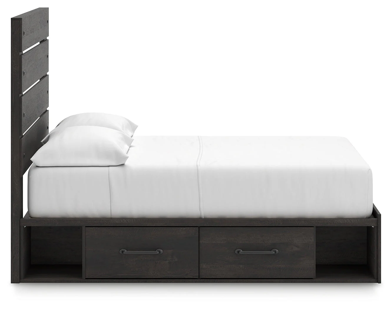 Hollivern Full Panel Bed with Storage with Mirrored Dresser, Chest and 2 Nightstands in Dark Gray - Image 21