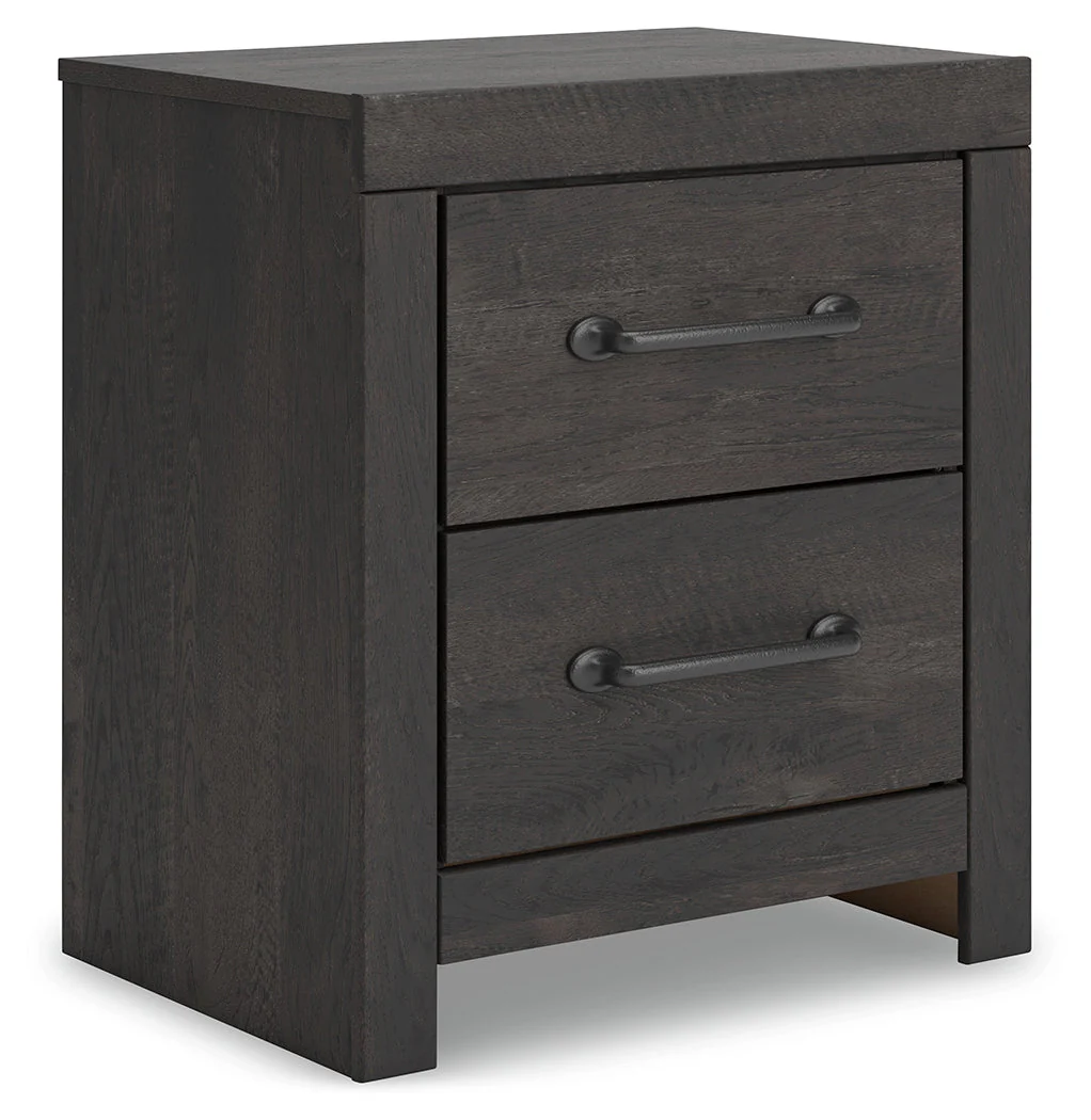 Hollivern Full Panel Bed with Storage with Mirrored Dresser, Chest and 2 Nightstands in Dark Gray - Image 28