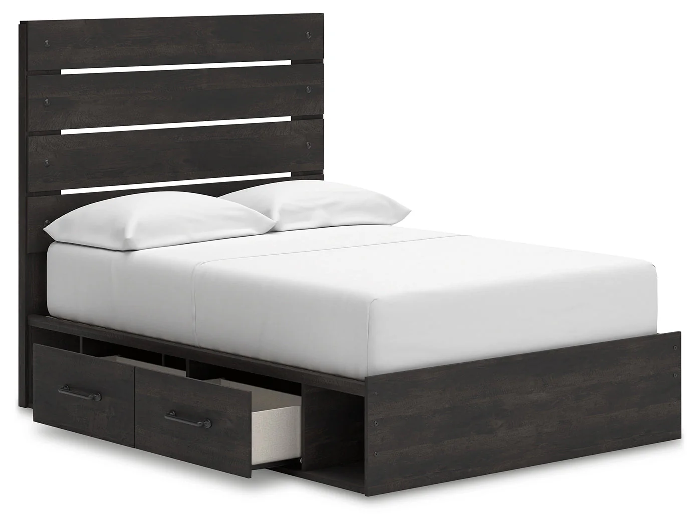 Hollivern Full Panel Bed with Storage with Mirrored Dresser, Chest and 2 Nightstands in Dark Gray - Image 20