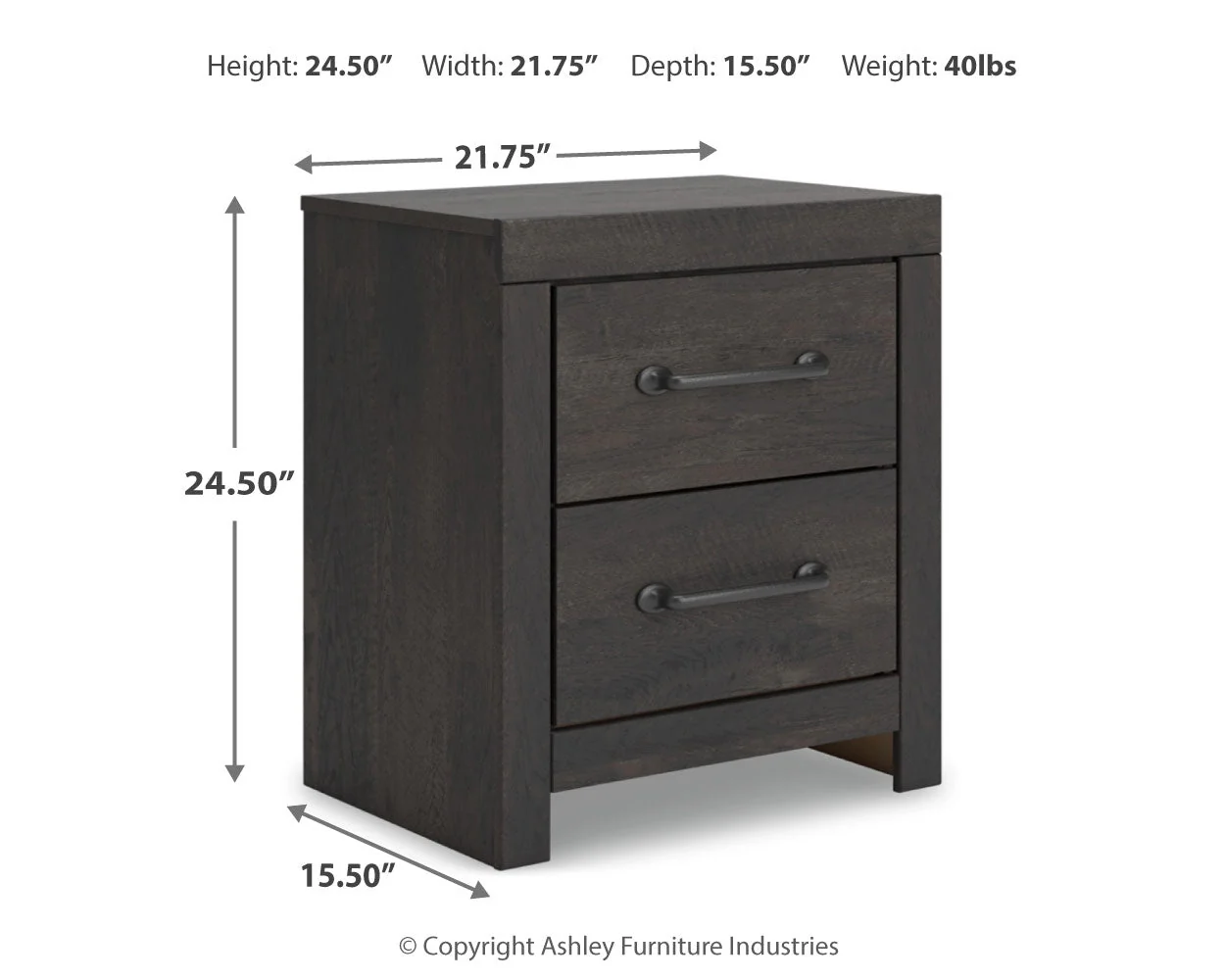 Hollivern Full Panel Bed with Storage with Mirrored Dresser, Chest and 2 Nightstands in Dark Gray - Image 35