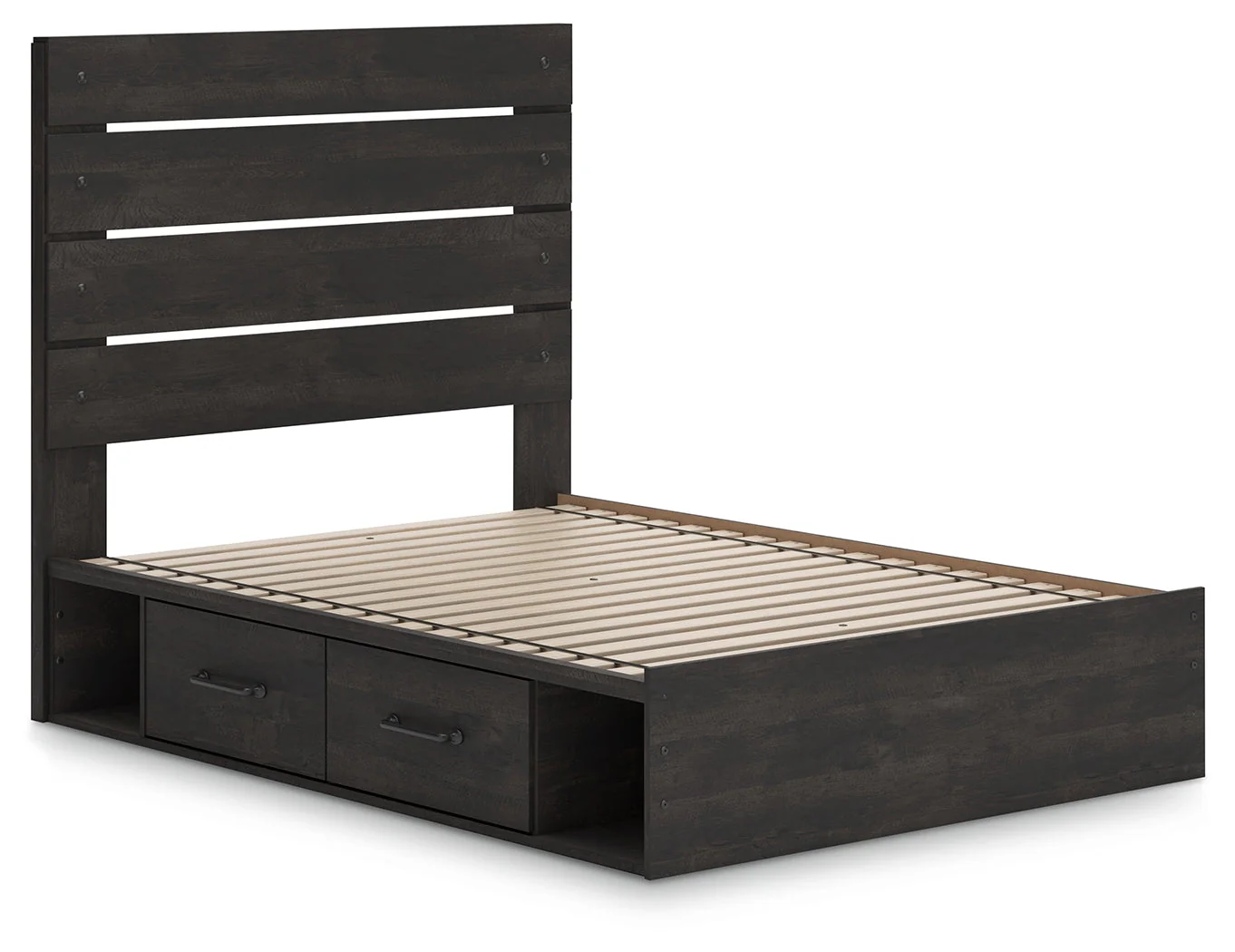 Hollivern Full Panel Bed with Storage with Mirrored Dresser, Chest and Nightstand in Dark Gray - Image 25