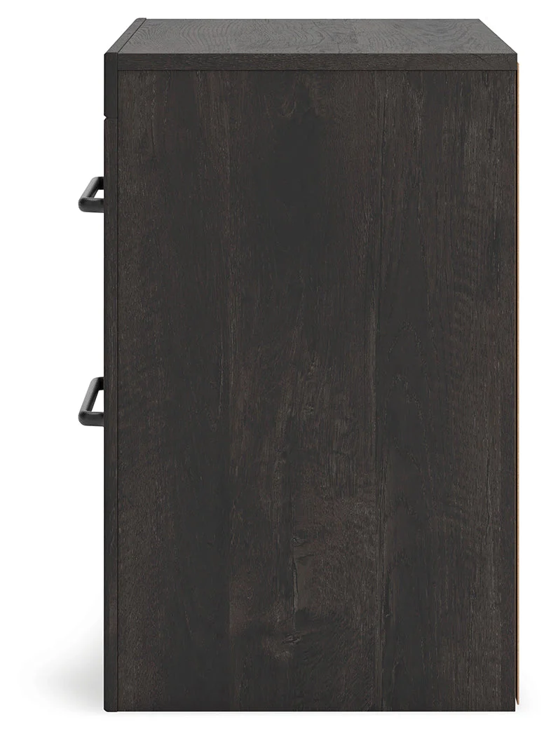 Hollivern Twin Panel Bed with Mirrored Dresser, Chest and 2 Nightstands in Dark Gray - Image 31