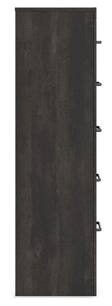 Hollivern Twin Panel Bed with Mirrored Dresser, Chest and Nightstand in Dark Gray - Image 19