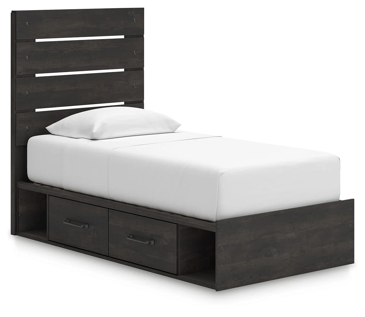 Hollivern Twin Panel Bed with Storage with Mirrored Dresser, Chest and 2 Nightstands in Dark Gray - Image 18