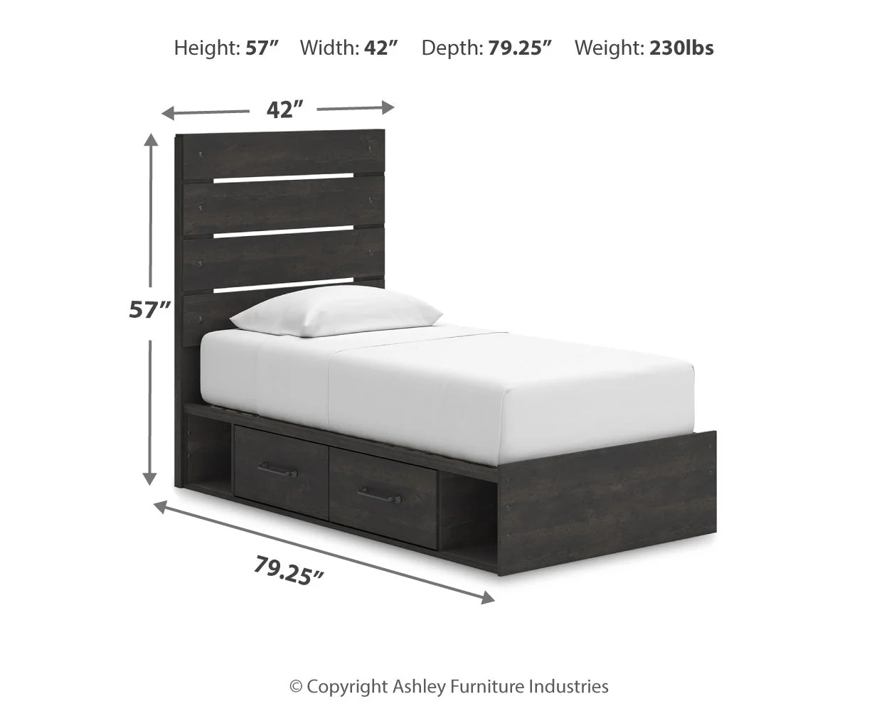 Hollivern Twin Panel Bed with Storage with Mirrored Dresser, Chest and Nightstand in Dark Gray - Image 25