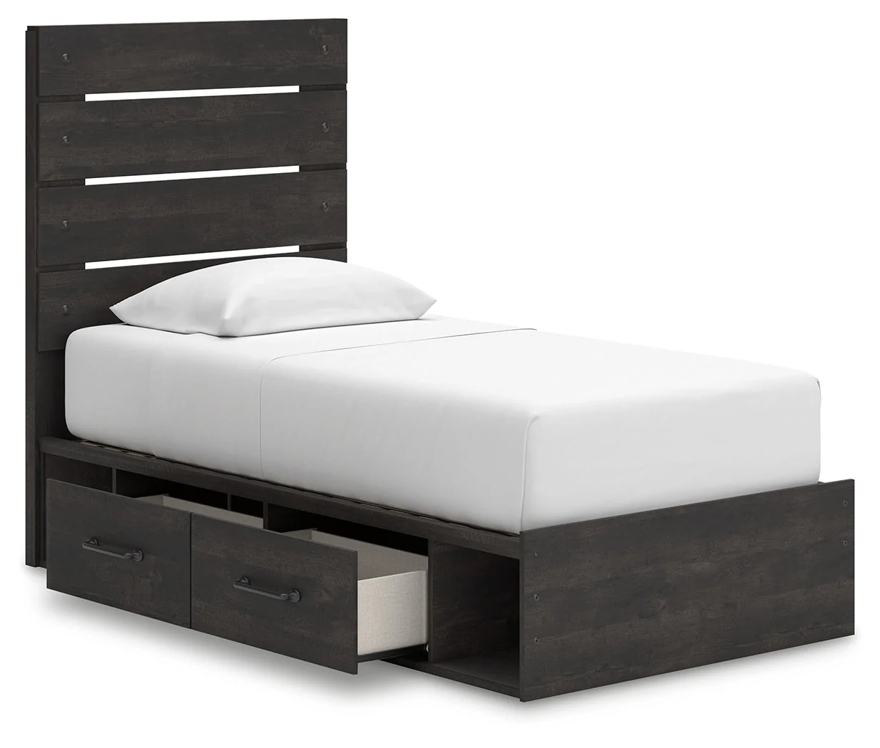 Hollivern Twin Panel Storage Bed with Mirrored Dresser and Chest in Dark Gray - Image 20