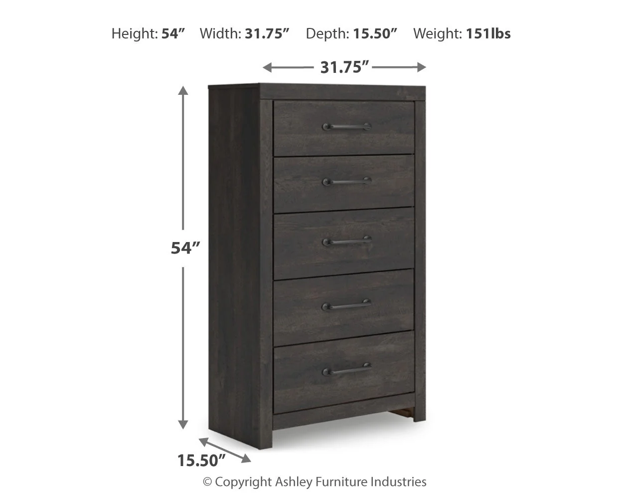 Hollivern Twin Panel Storage Bed with Mirrored Dresser, Chest and Nightstand in Dark Gray - Image 17