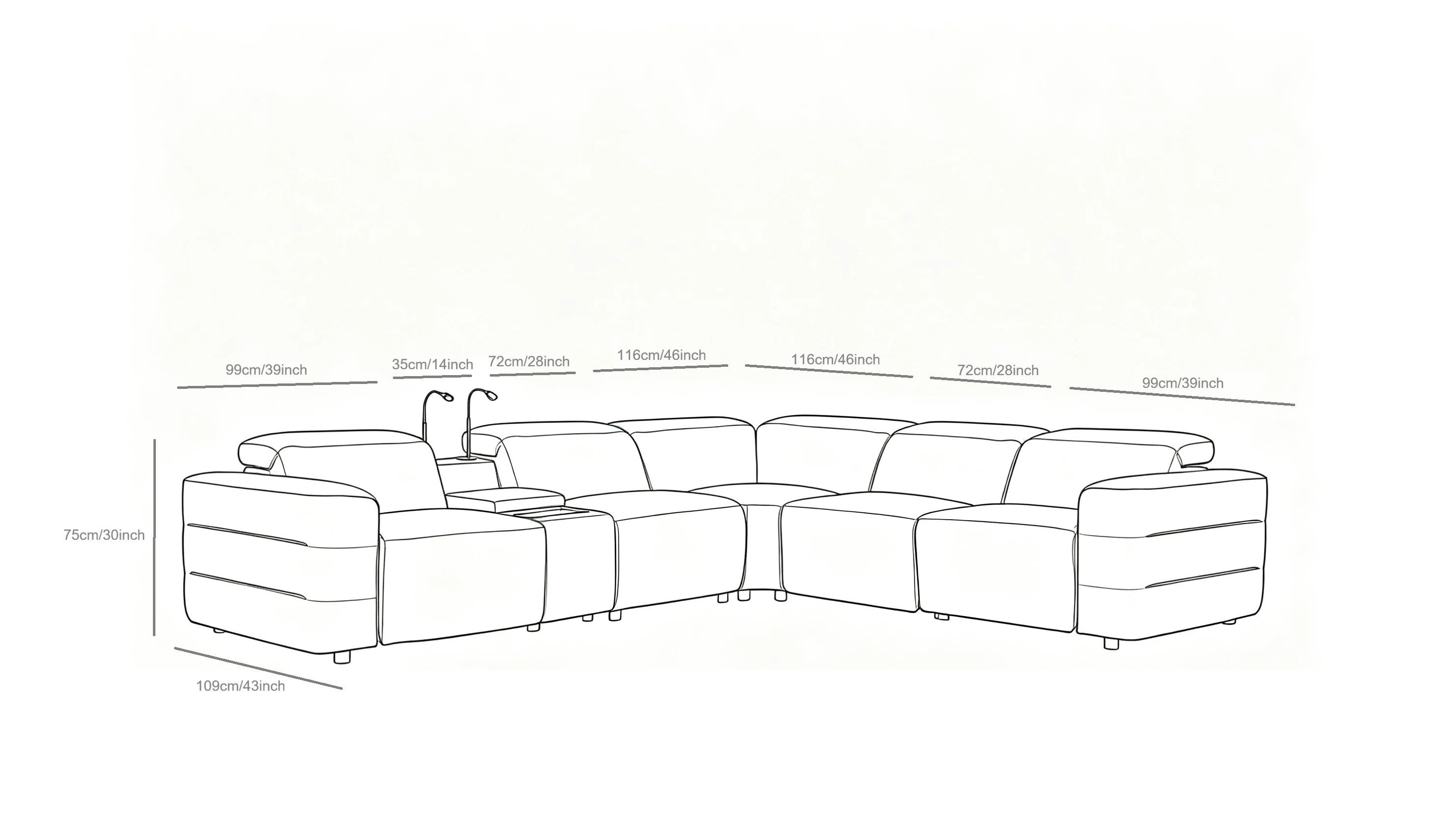 Holly Black Power Reclining Corner Sectional - Image 21