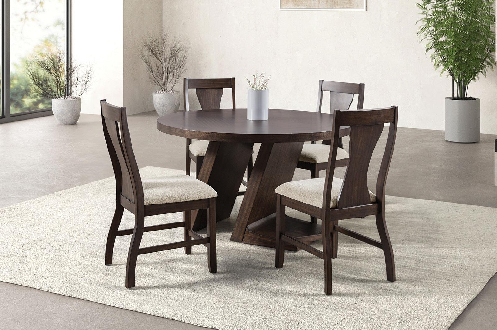 Holsworthy Espresso Round Dining Table Only