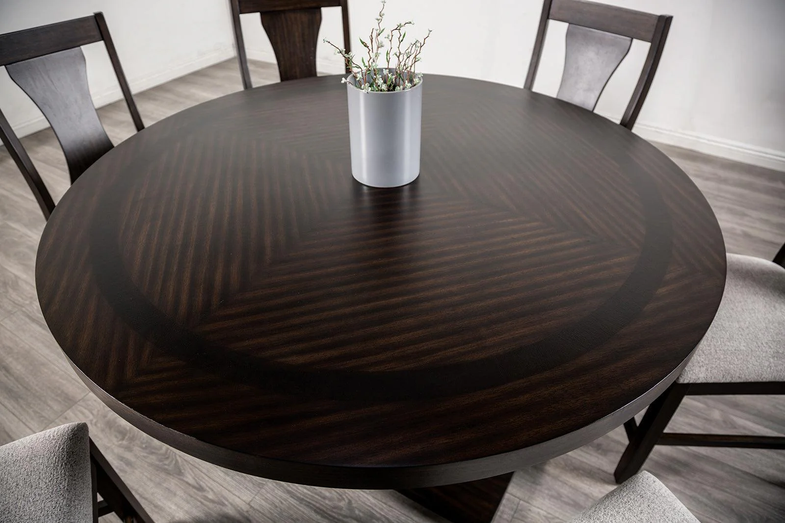 Holsworthy Espresso Round Dining Table Only - Image 4