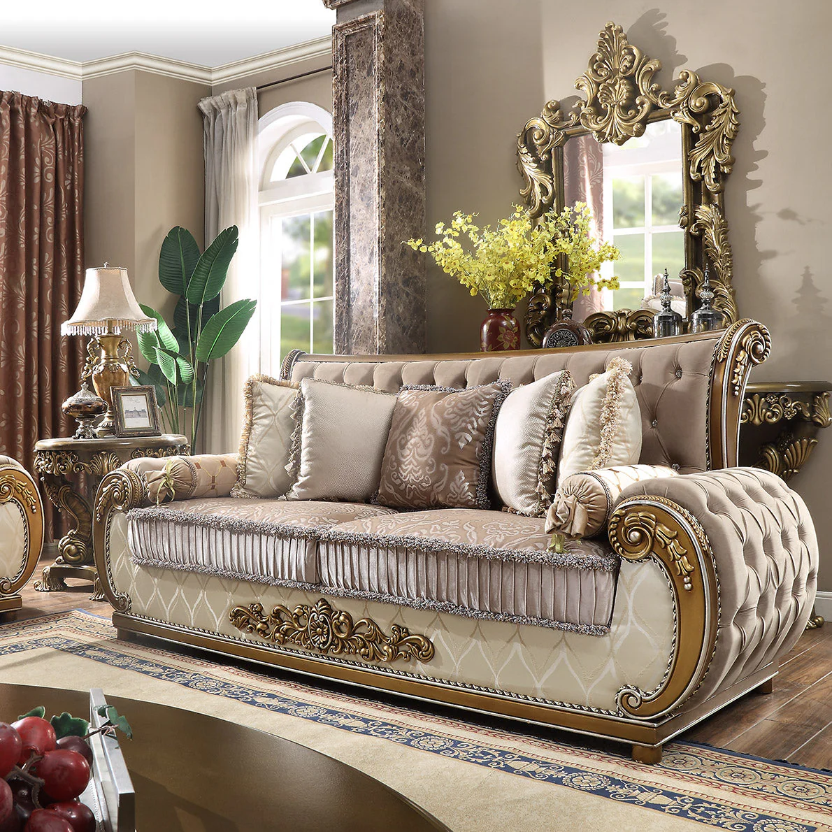 Homey Design HD-25 Perfect Brown Sofa