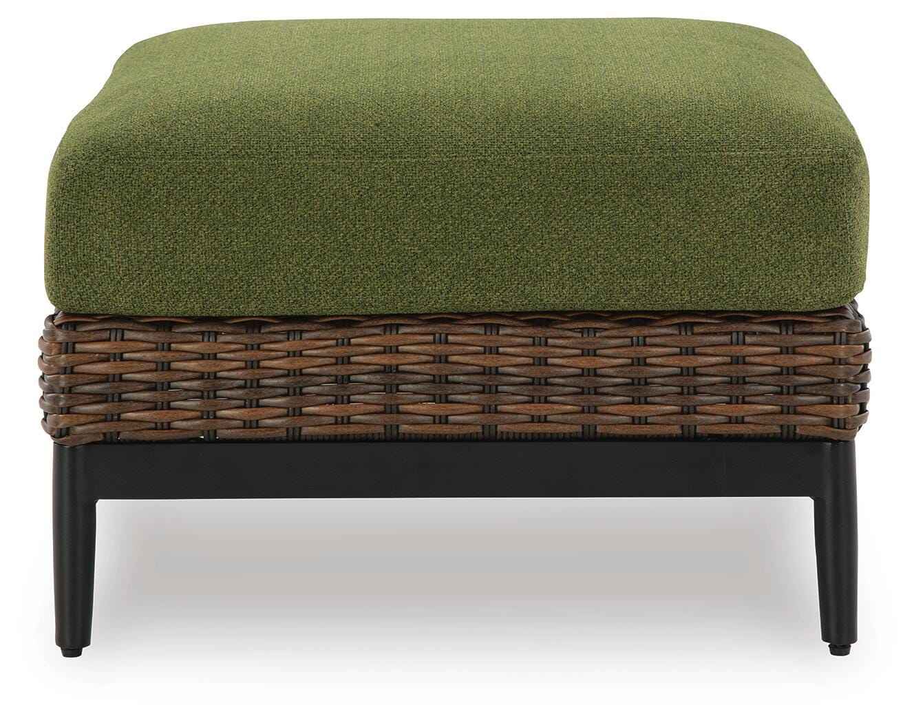 Horizon Hall Brown/Green Outdoor Sofa, 2 Lounge Chairs and 2 Ottomans - Image 2