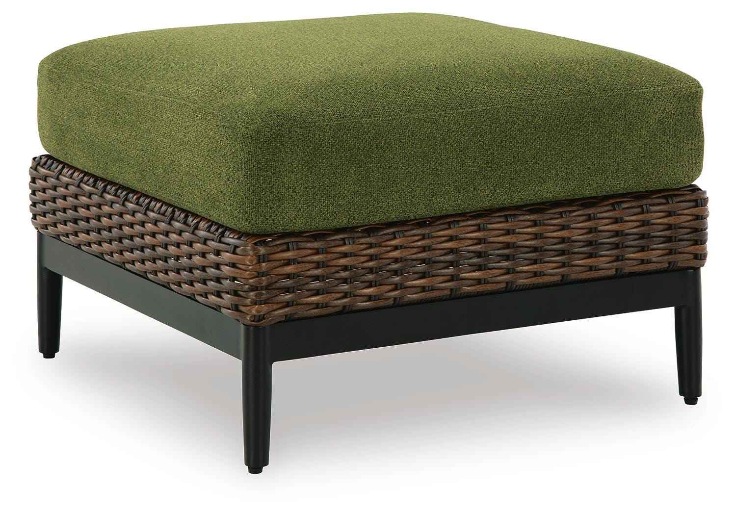 Horizon Hall Brown/Green Outdoor Sofa, 2 Lounge Chairs and 2 Ottomans - Image 3