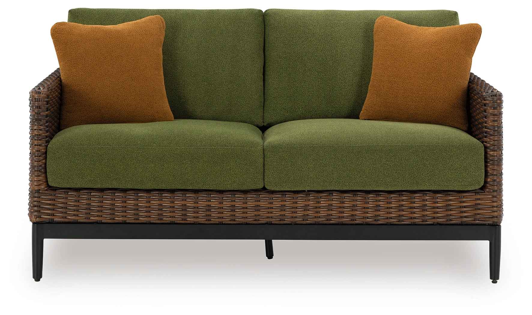 Horizon Hall Brown/Green Outdoor Sofa and Loveseat - Image 2