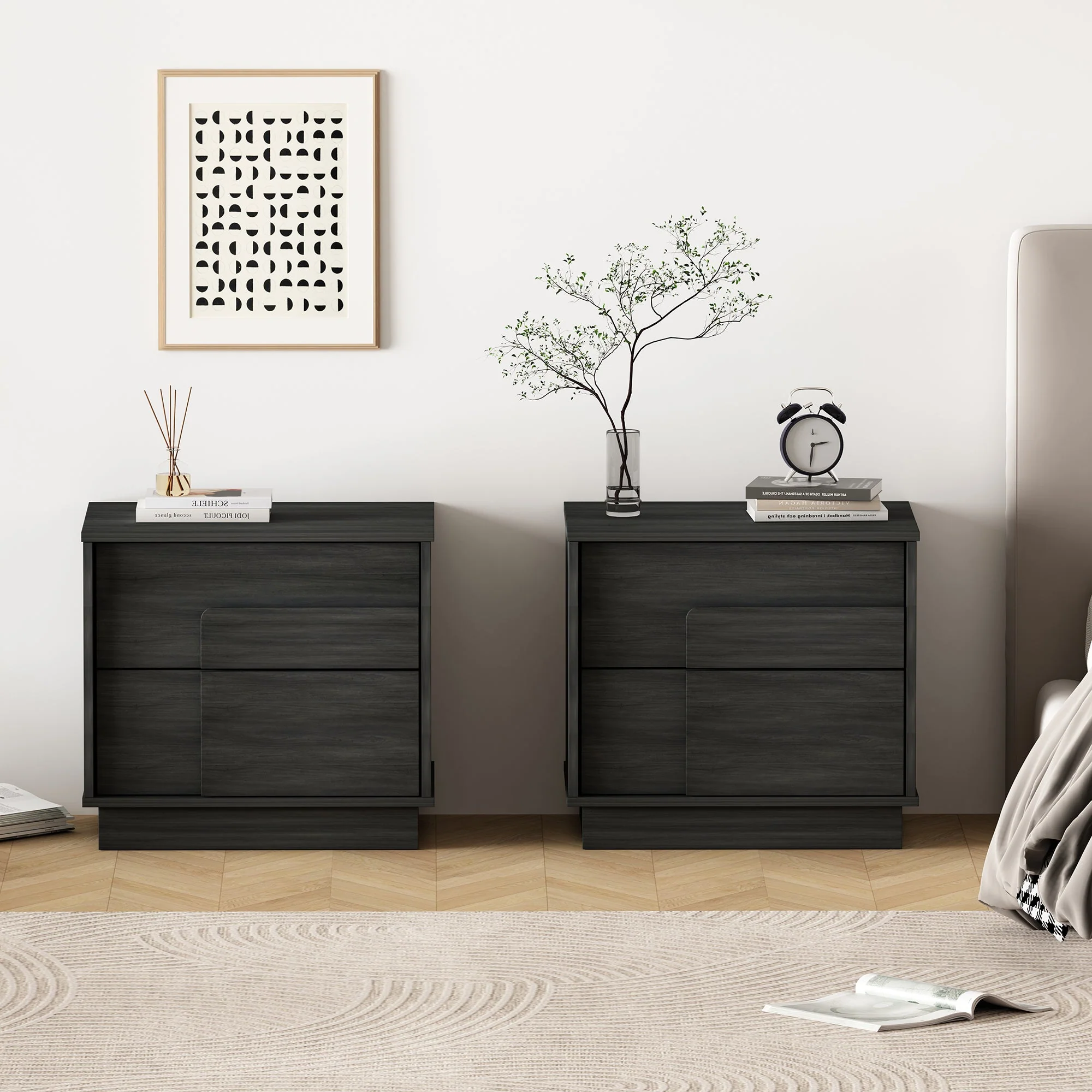 Horizon Nightstand in Charcoal Grey (set of 2) - Image 2