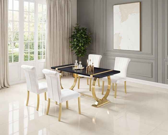 Horley Gold/Black 5-Piece Dining Room Set