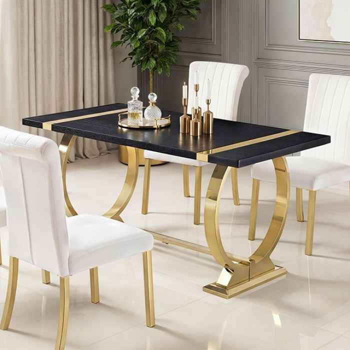 Horley Gold/Black 5-Piece Dining Room Set - Image 2