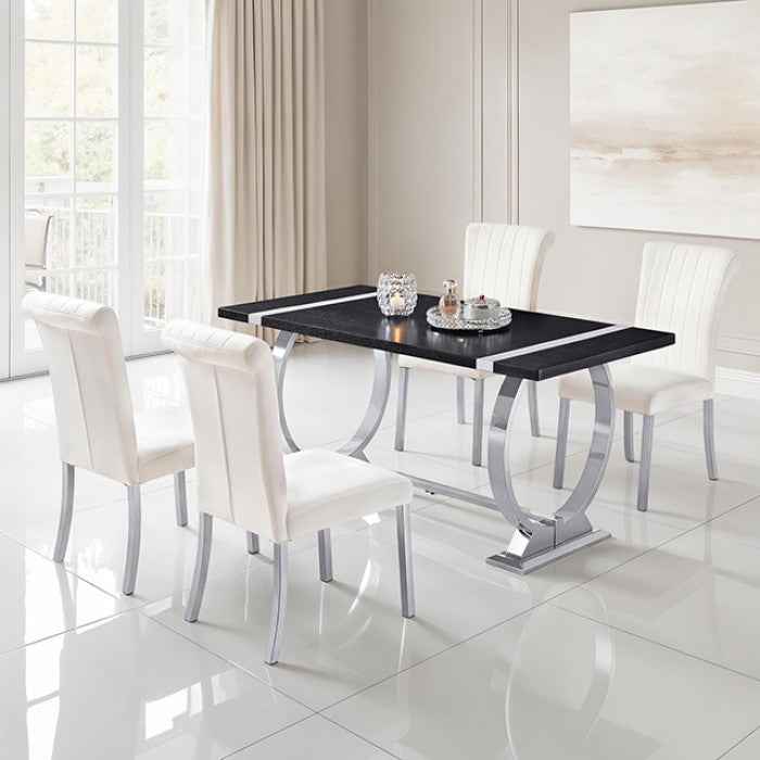 Horley Silver/Black 5-Piece Dining Room Set