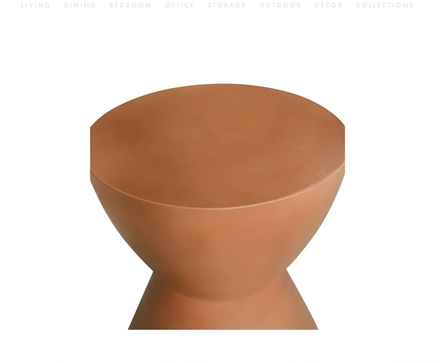 Hourglass Outdoor Stool Terracotta - Image 3