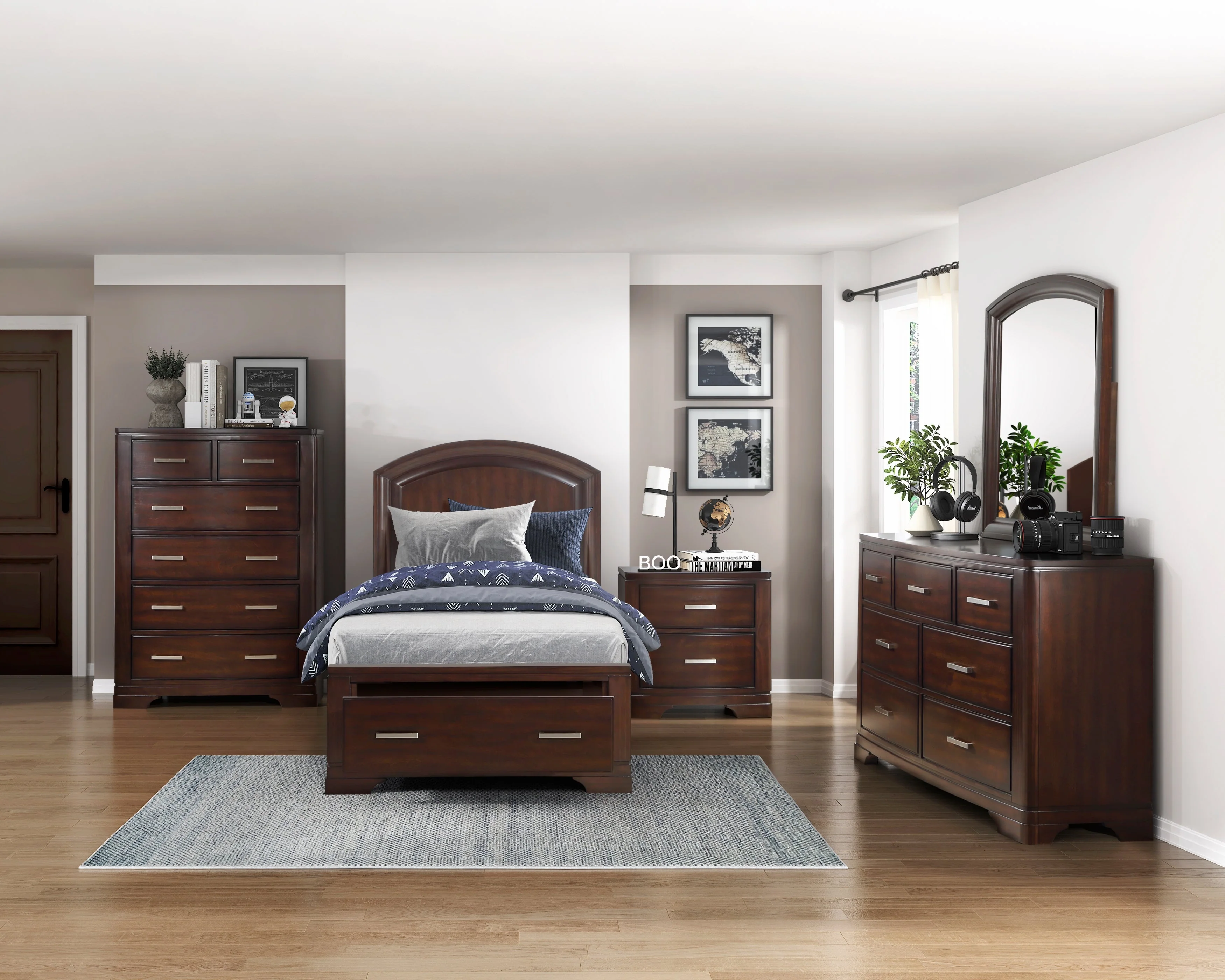 Hudson Cherry Nightstand - Image 4