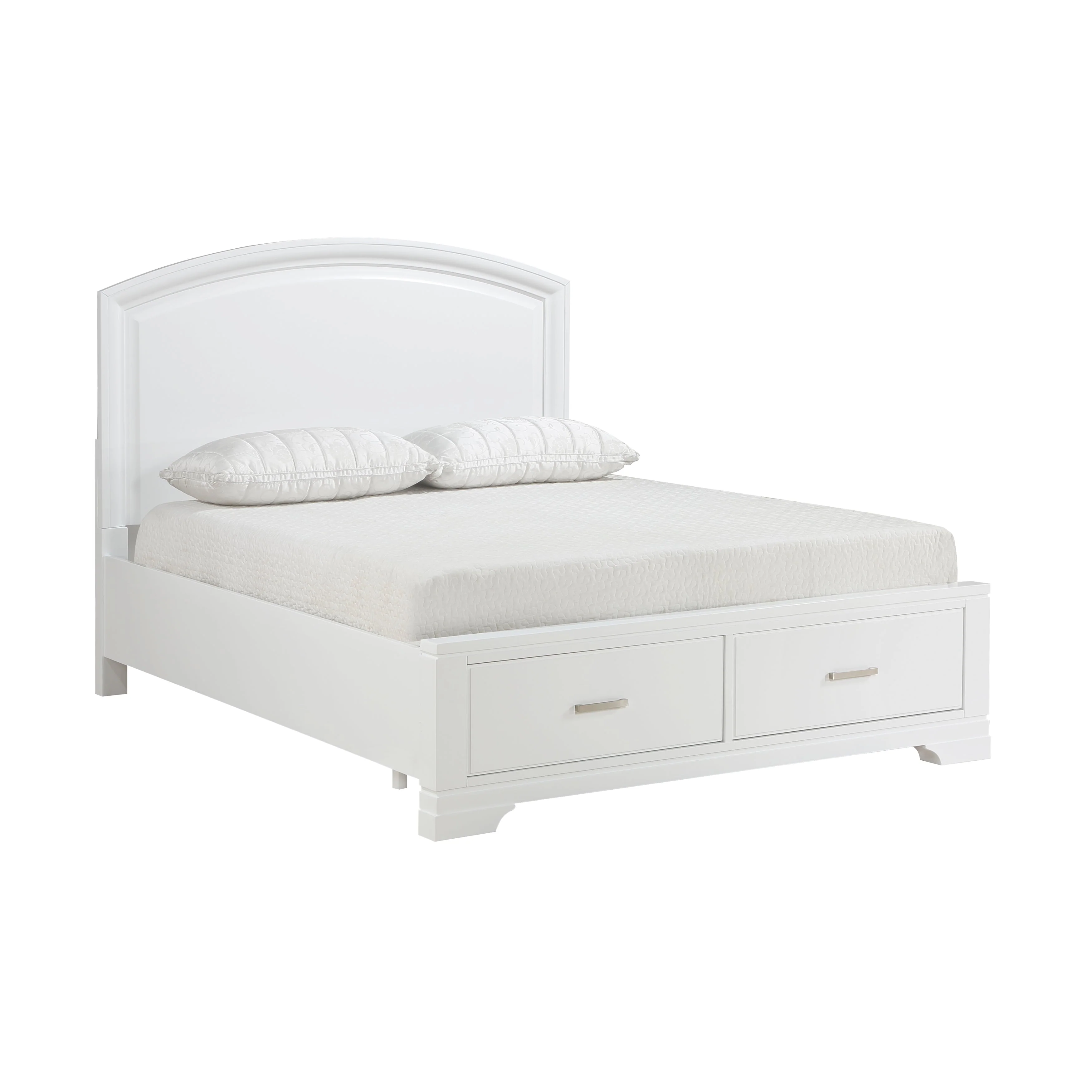 Hudson White Full Storage Platform Bed