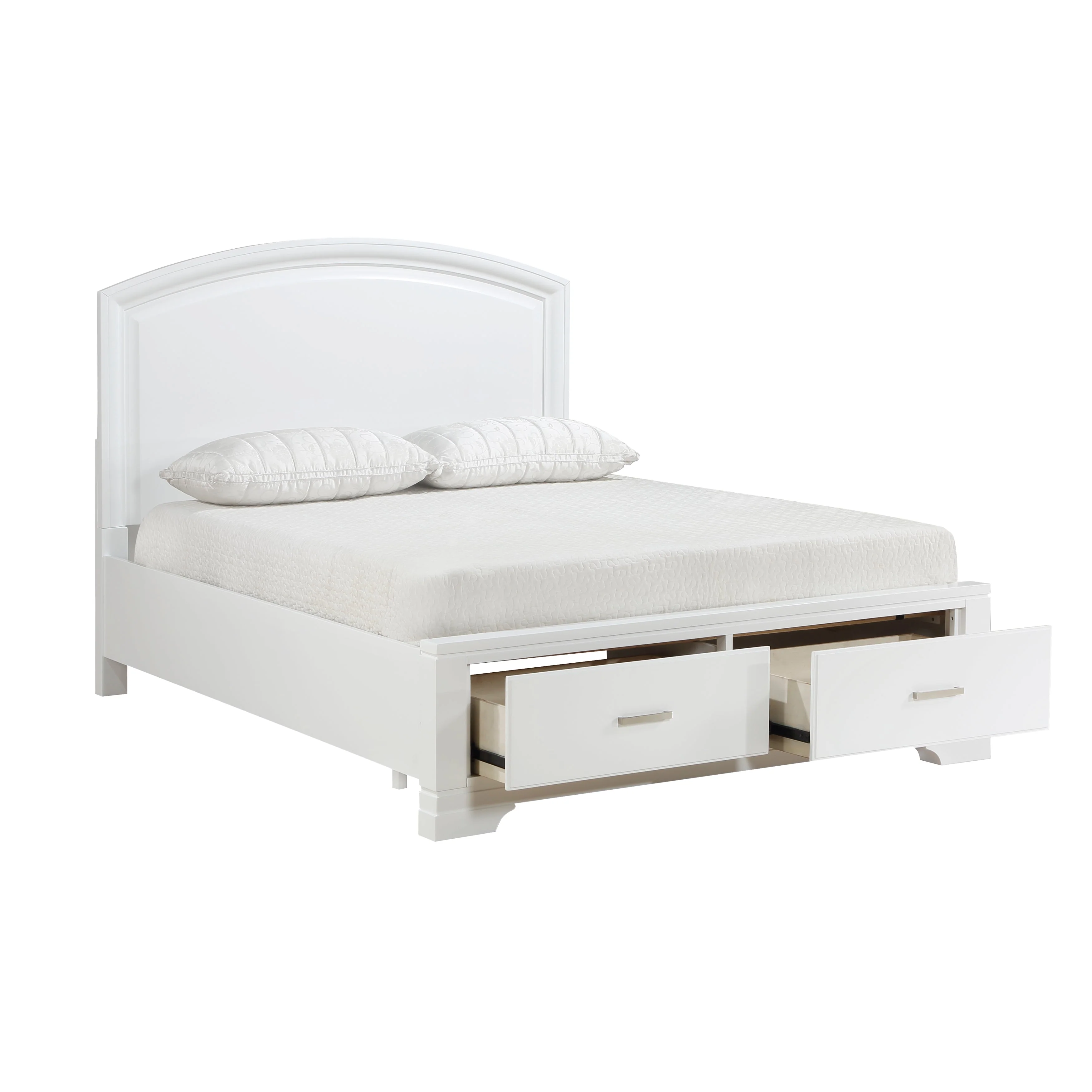 Hudson White Queen Storage Platform Bed - Image 2