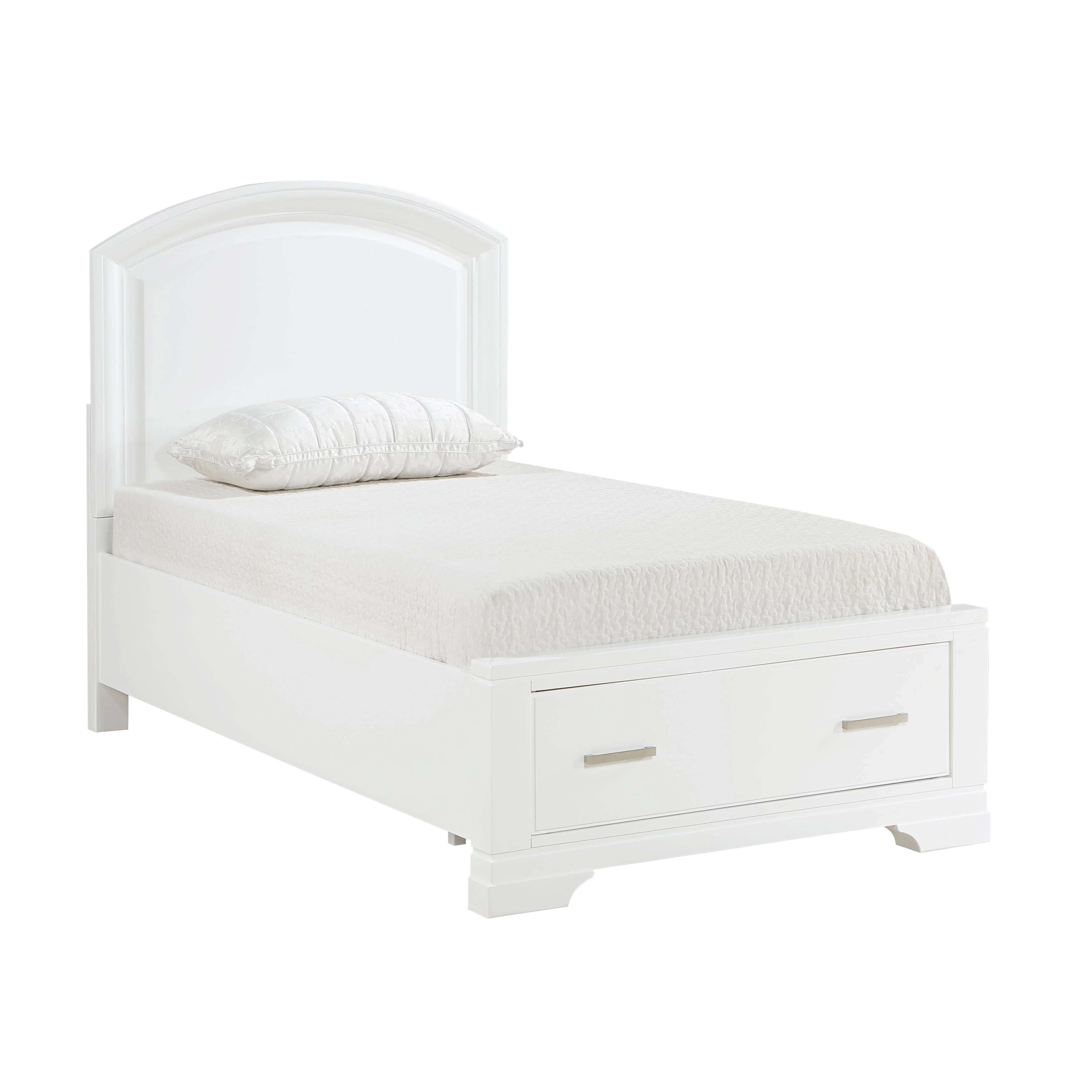 Hudson White Storage Platform Youth Bedroom Set - Image 3