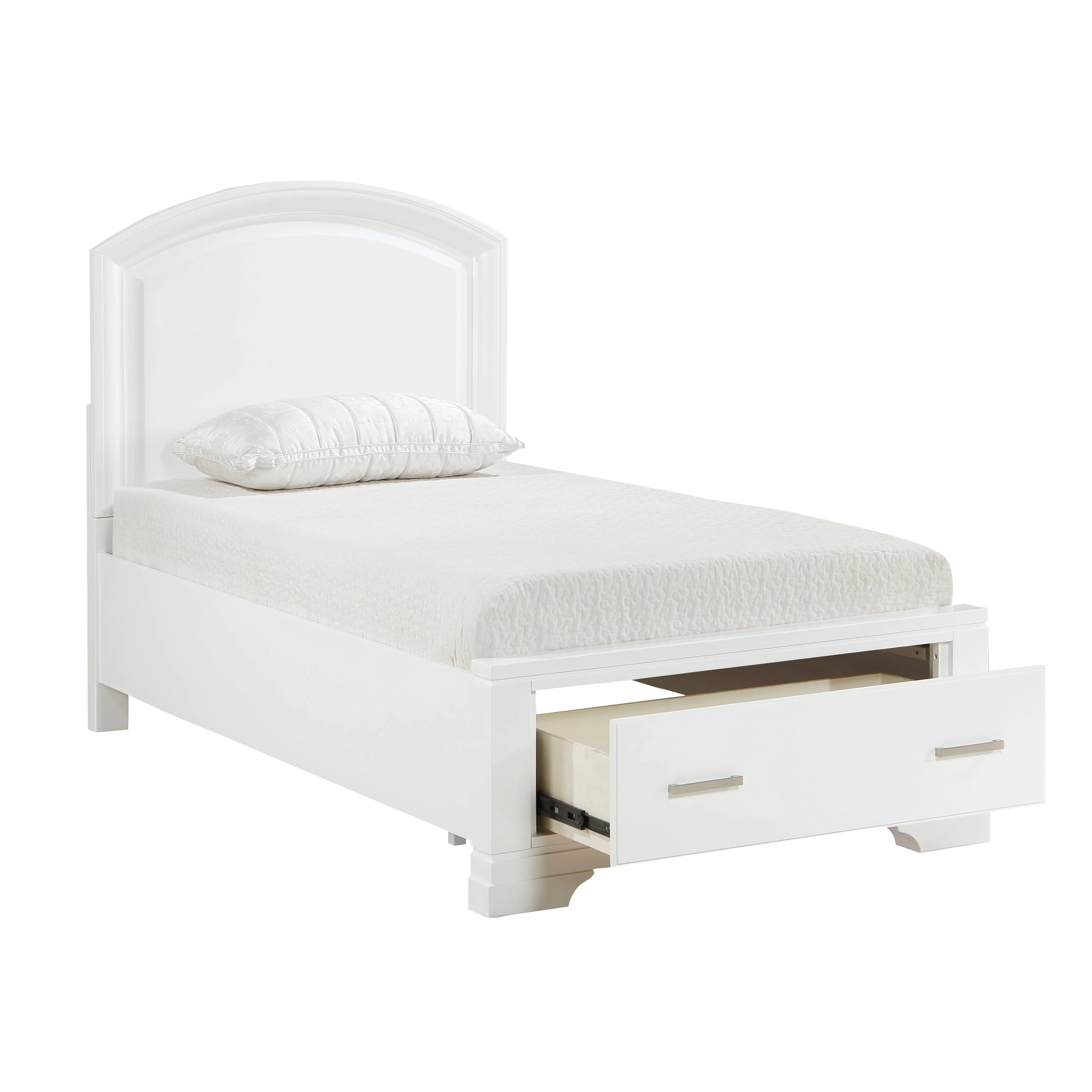 Hudson White Twin Storage Platform Bed - Image 2