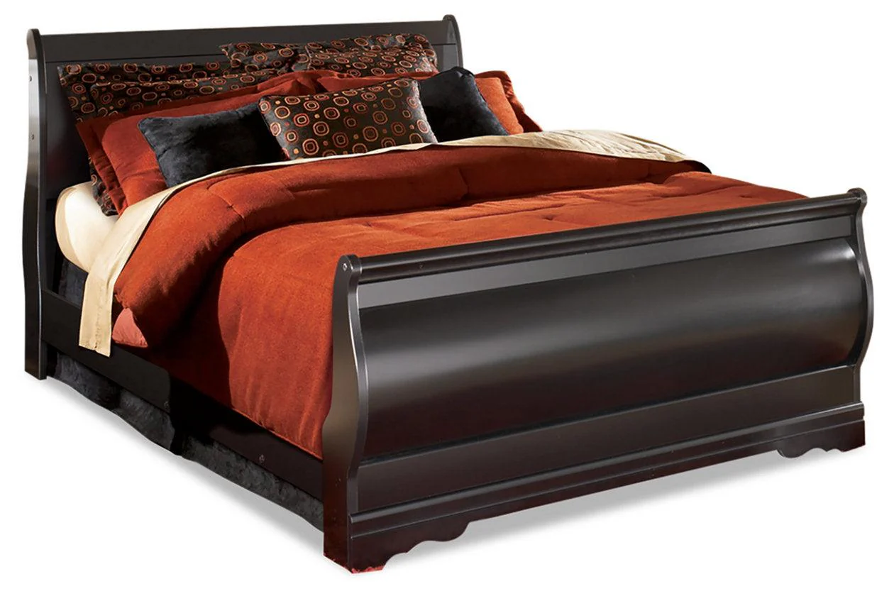 Huey Vineyard Black Queen Sleigh Bed - Image 4