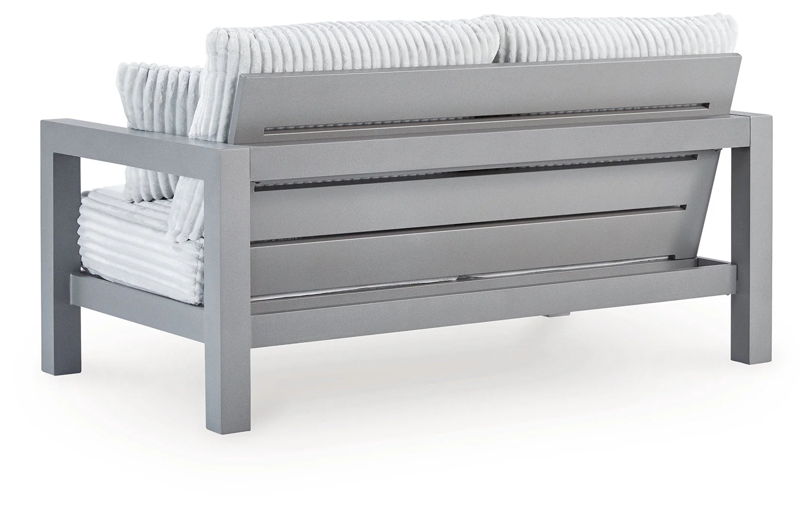 Hurley Park Gray Outdoor Loveseat with Cushion - Image 3