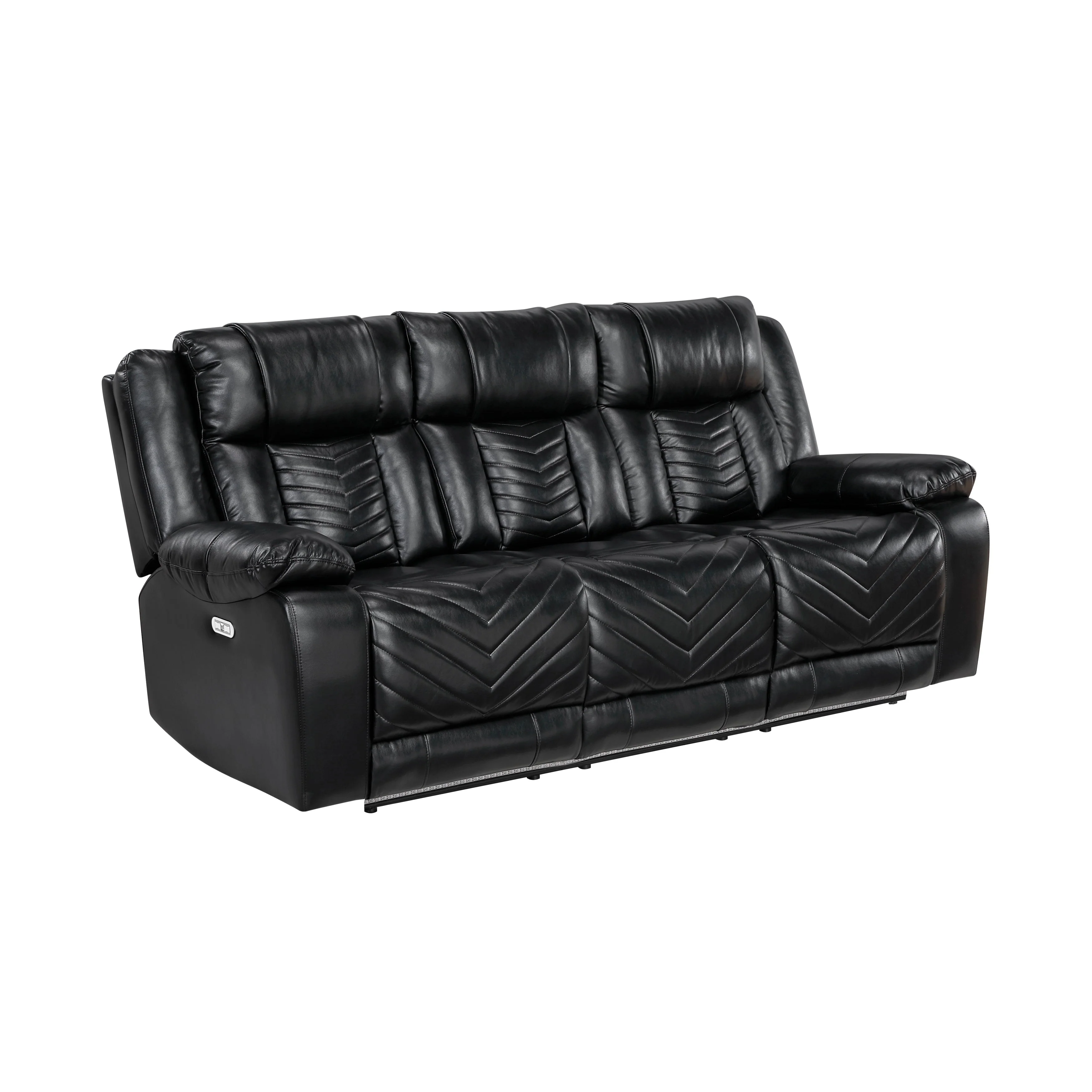 Huron Black Power Double Reclining Living Room Set - Image 6