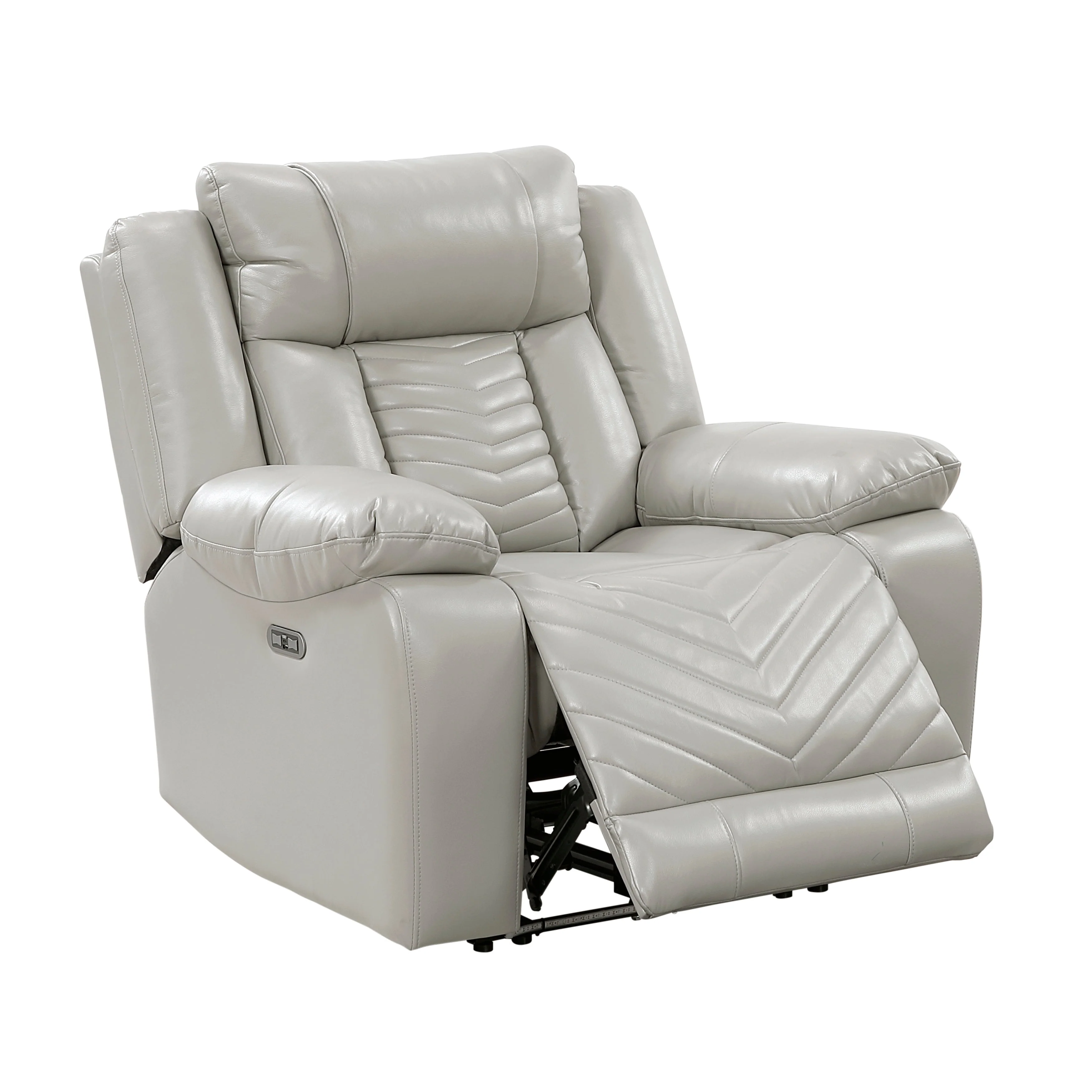 Huron Gray Power Double Reclining Living Room Set - Image 25