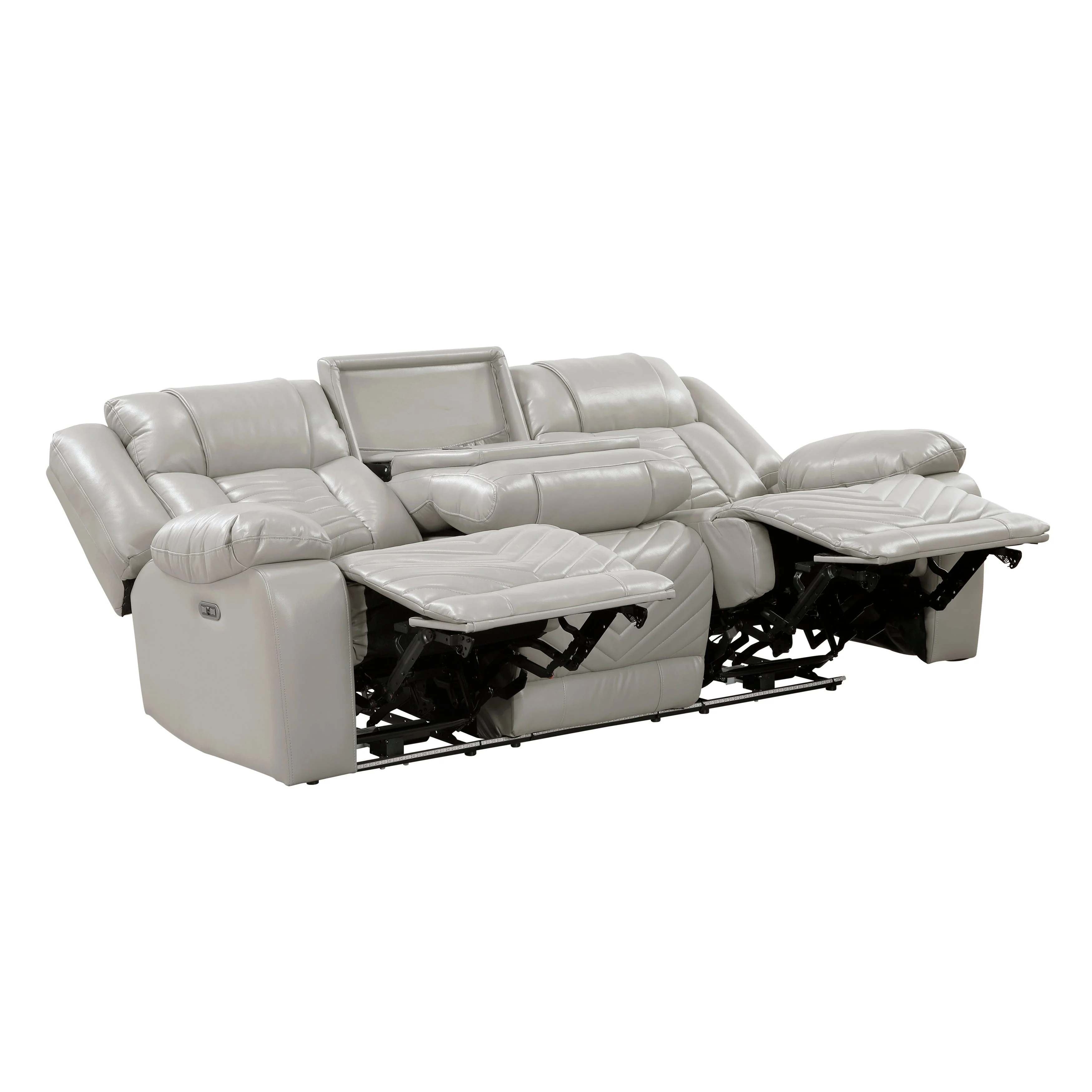 Huron Gray Power Double Reclining Living Room Set - Image 7