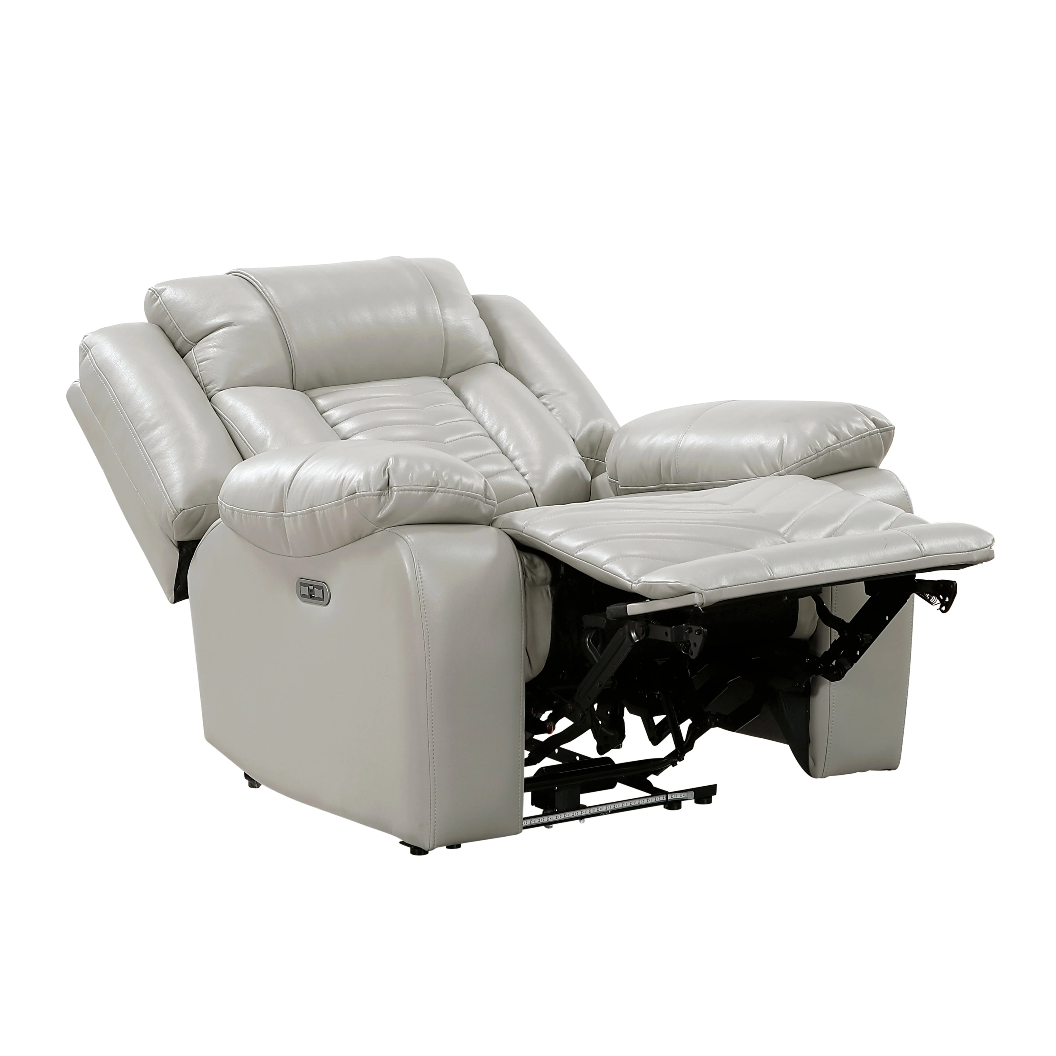 Huron Gray Power Reclining Chair - Image 10