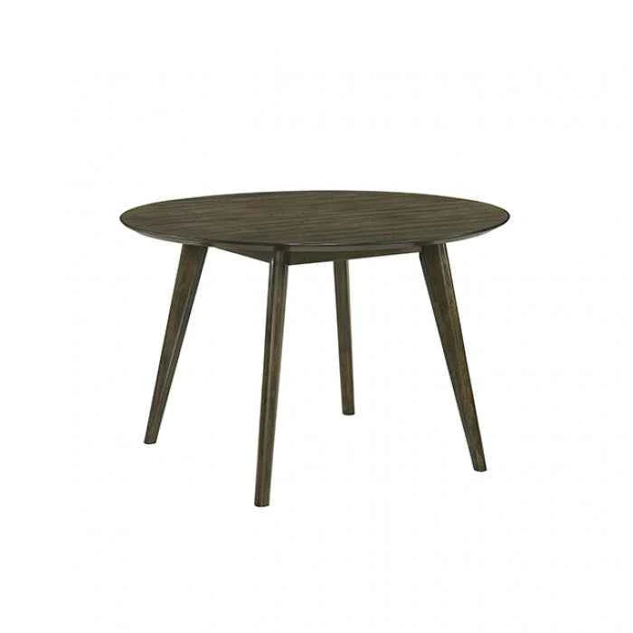 Huttwil Dark Walnut/Beige 5-Piece Round Dining Table Set - Image 2