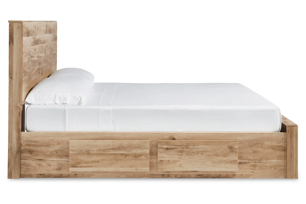 Hyanna Tan Brown Storage Platform Bedroom Set 2 Drawers - Image 6